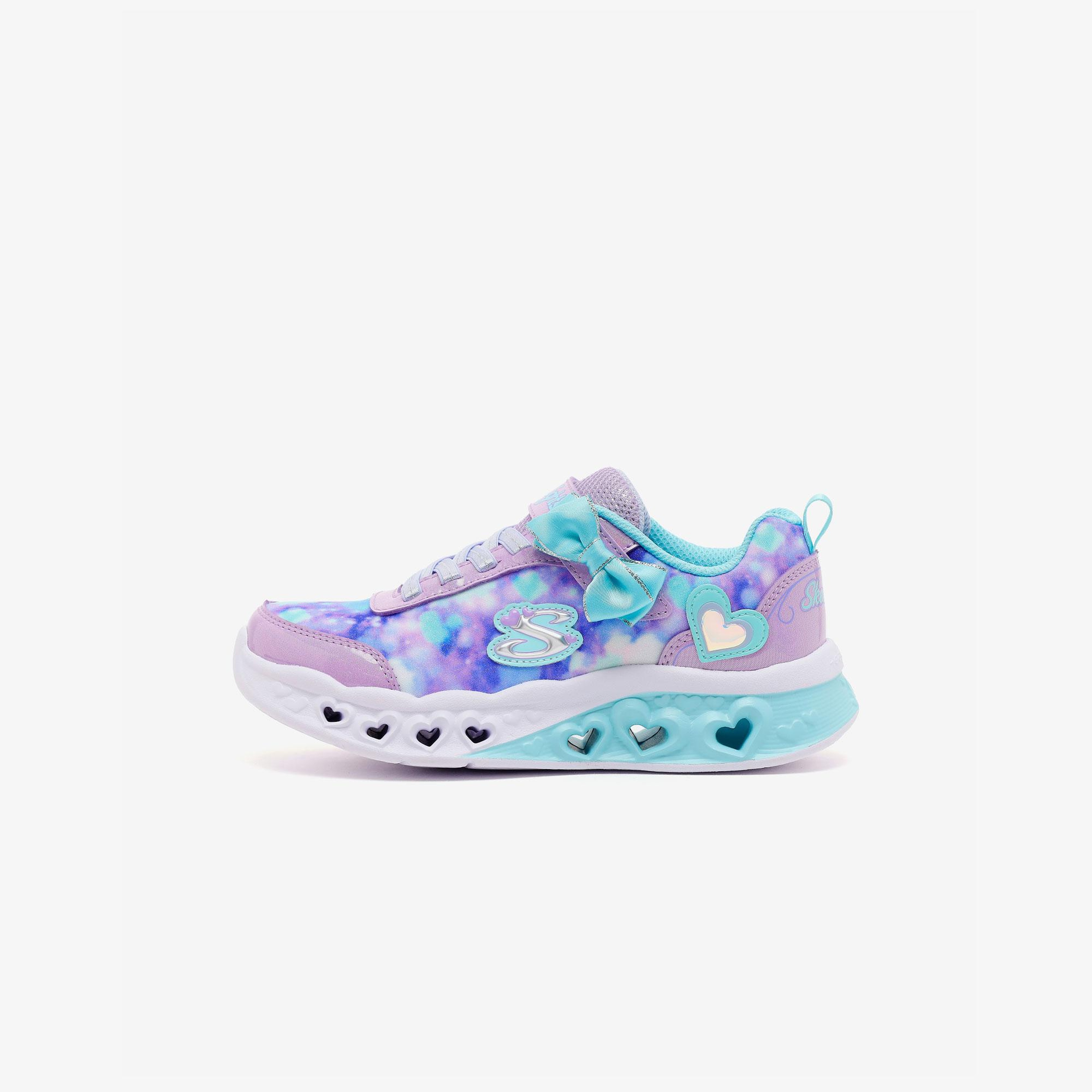 Skechers Flutter Heart Lights - Blurred Love Çocuk Mor Spor Ayakkabı