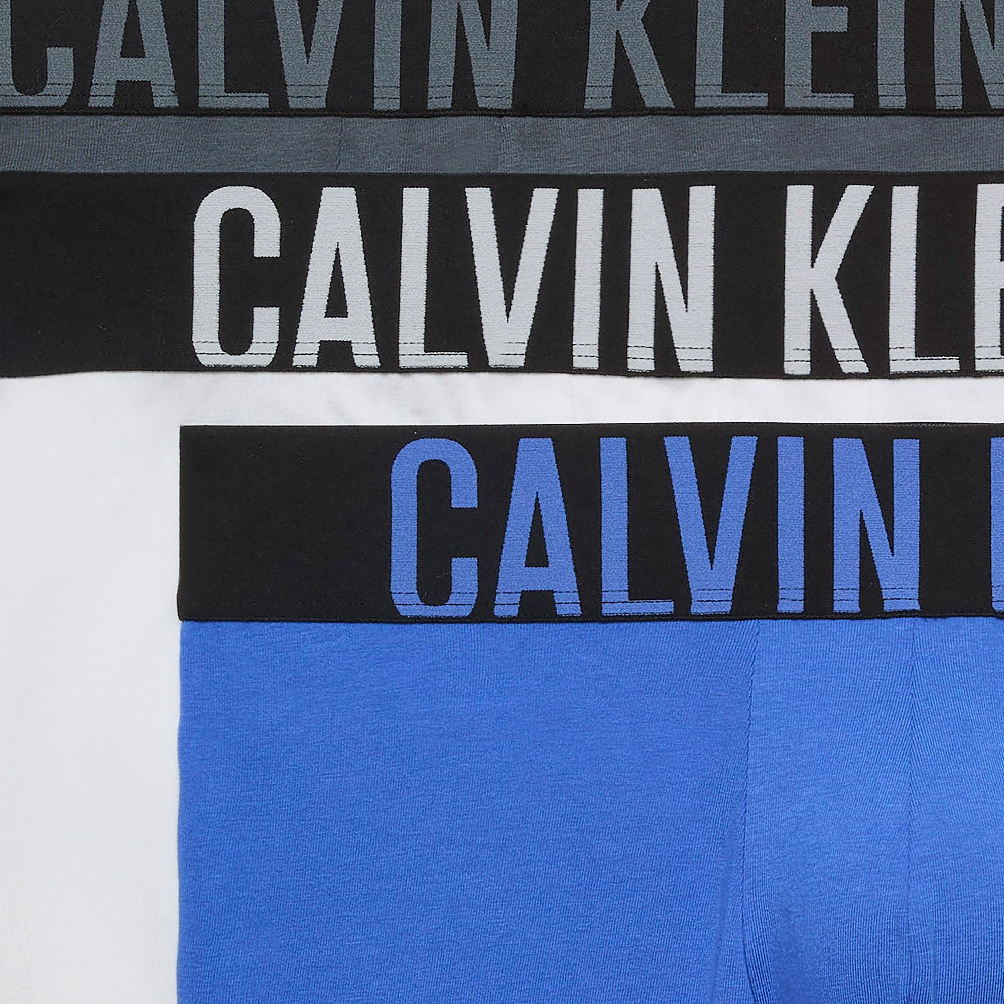 Calvin Klein Erkek Siyah/Beyaz/Mavi 3'lü Boxer