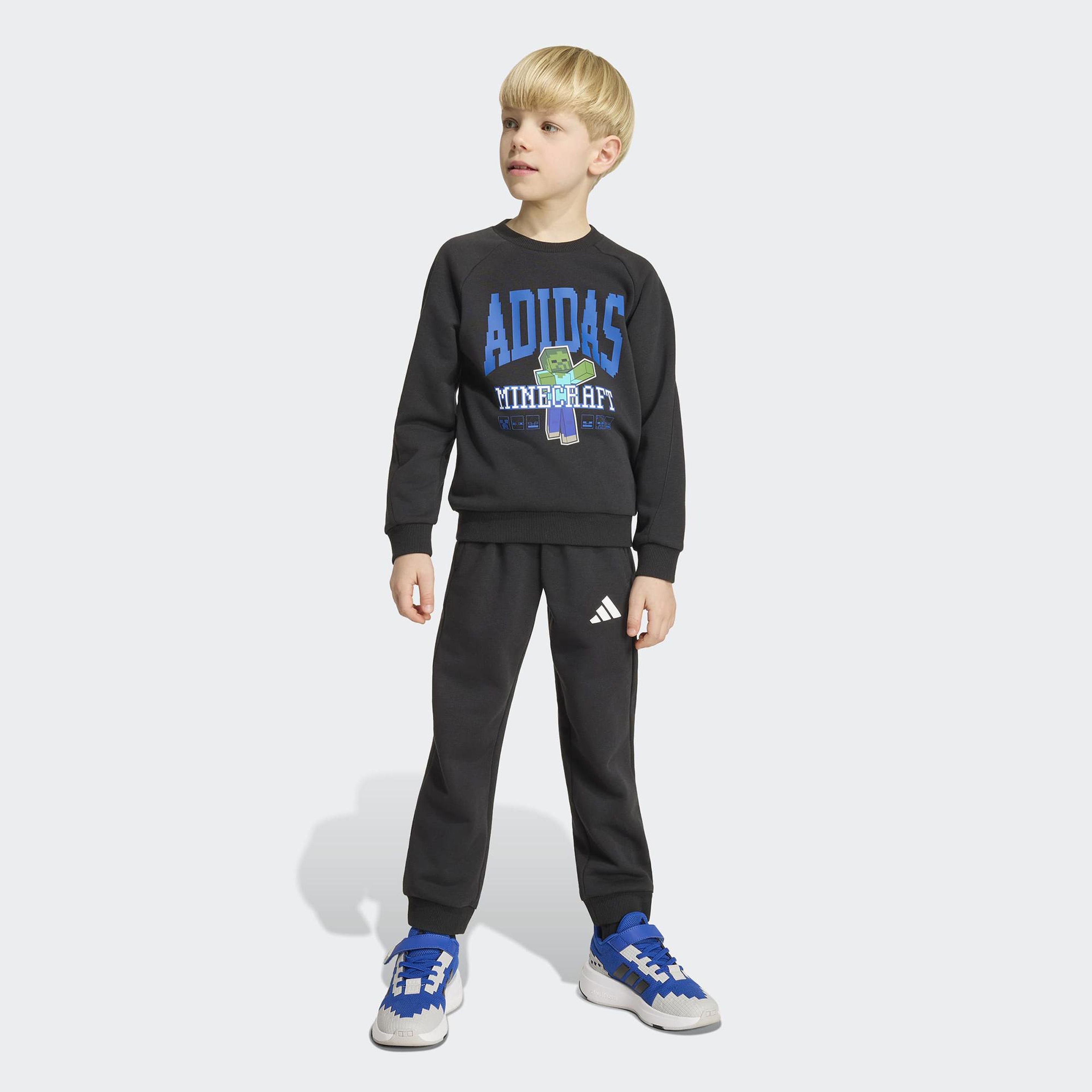 adidas Little Kids Minecraft Jog Set Çocuk Siyah Eşofman Takımı