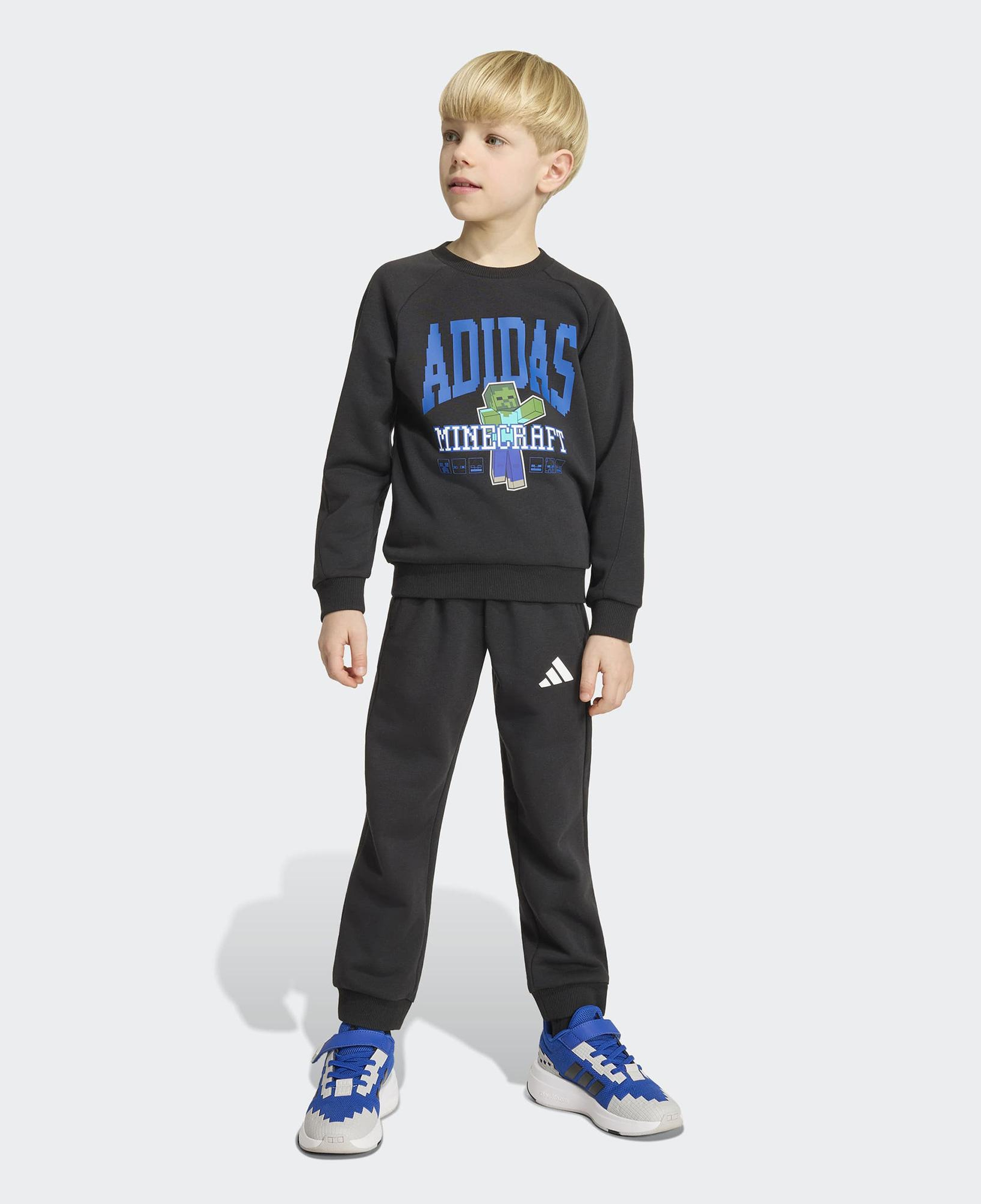 adidas Little Kids Minecraft Jog Set Çocuk Siyah Eşofman Takımı