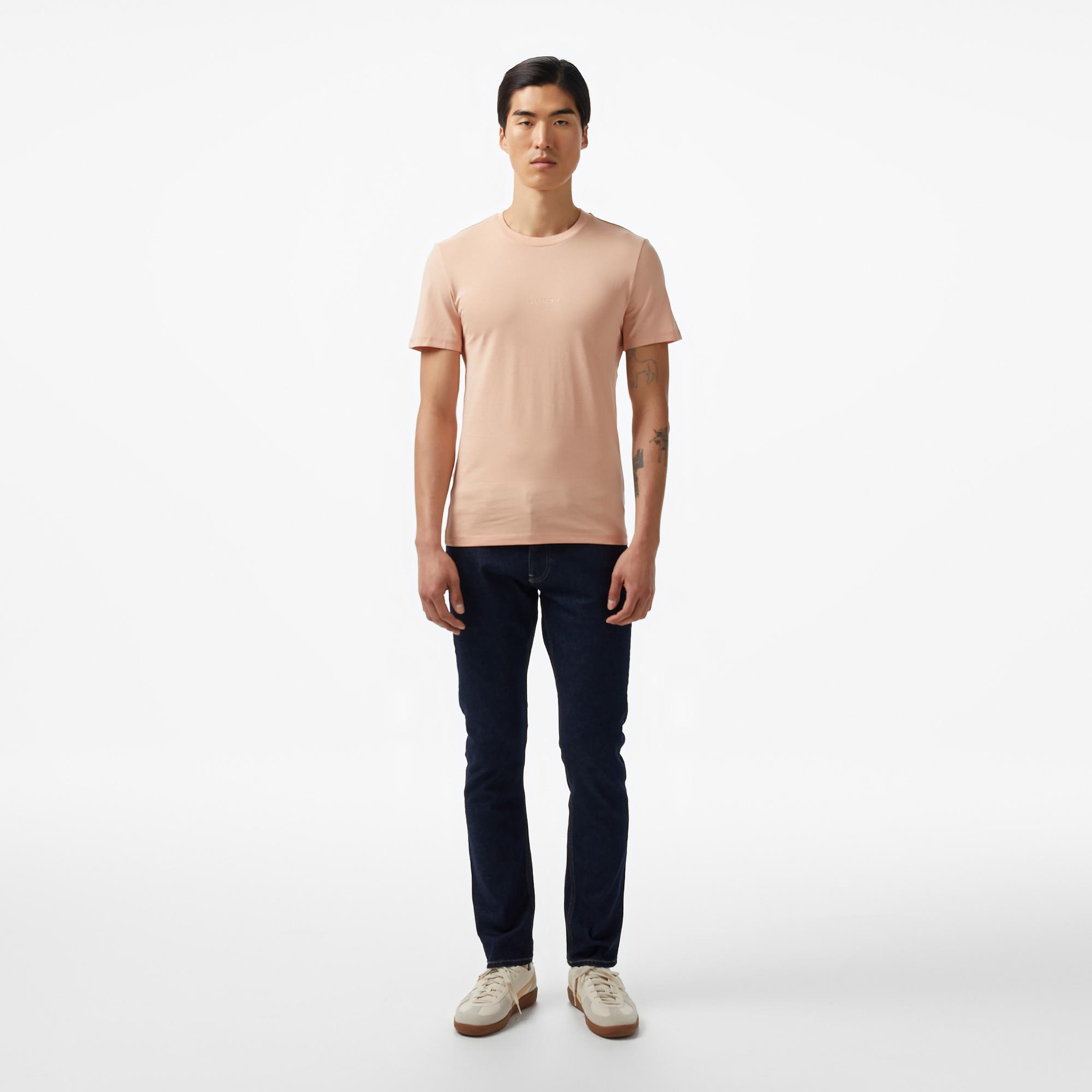 Guess Aidy Cn Mid Organiceam 180 Erkek Pembe T-Shirt
