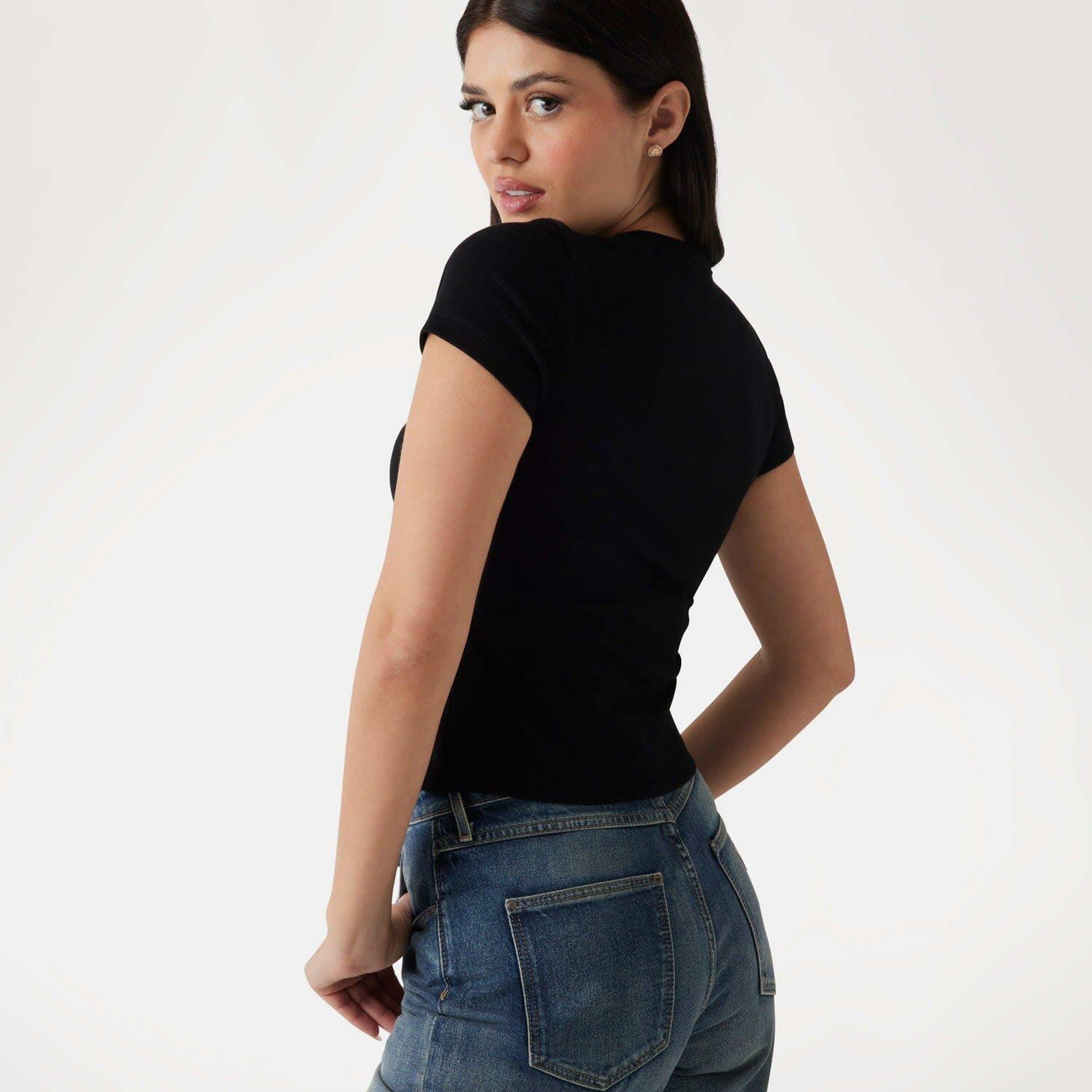Ss Cn Rib Kadın T-Shirt