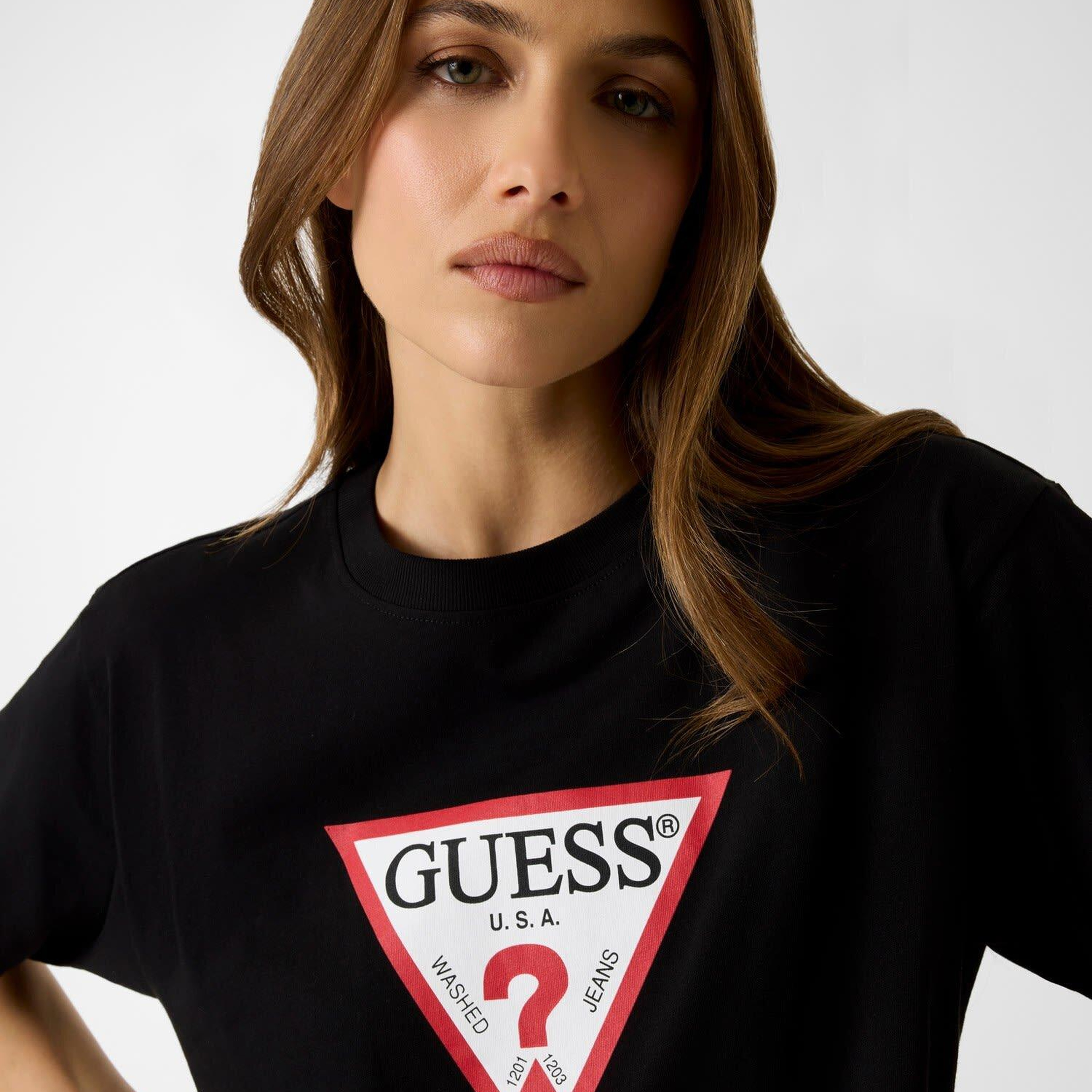 Guess Jeans Ss Cn Boxy Kadın Boxy Fit T-Shirt