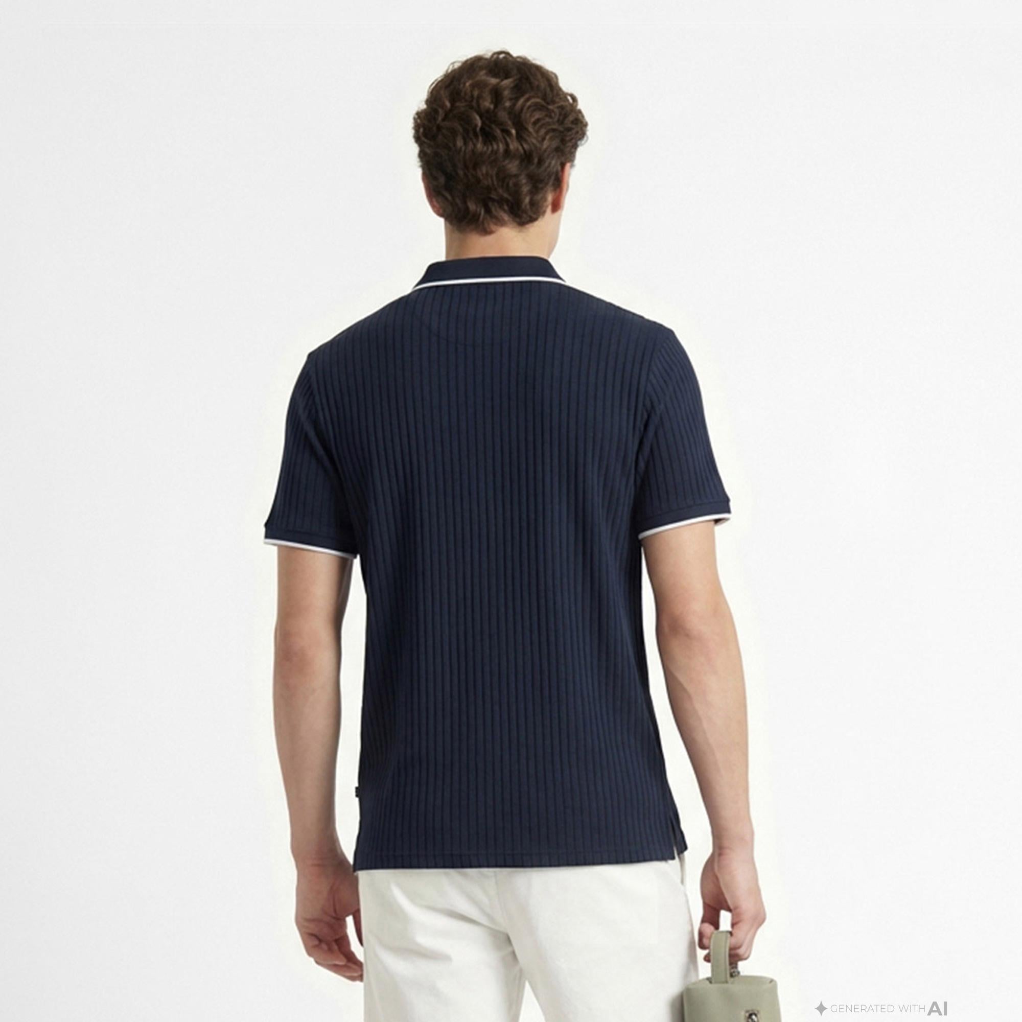 Nautica Erkek Lacivert Regular Fit Polo Yaka T-Shirt
