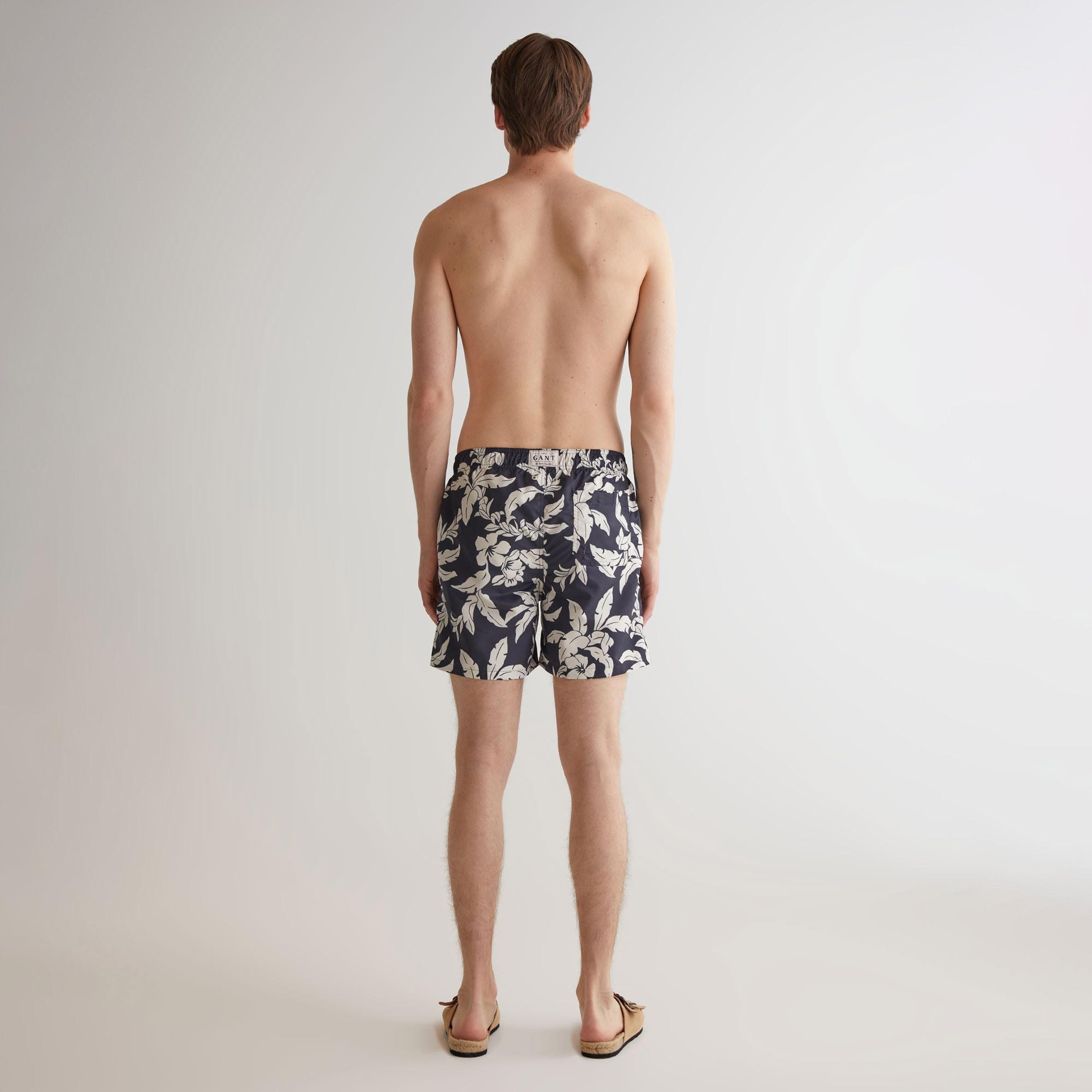 GANT Erkek Lacivert Regular Fit Desenli Deniz Şortu