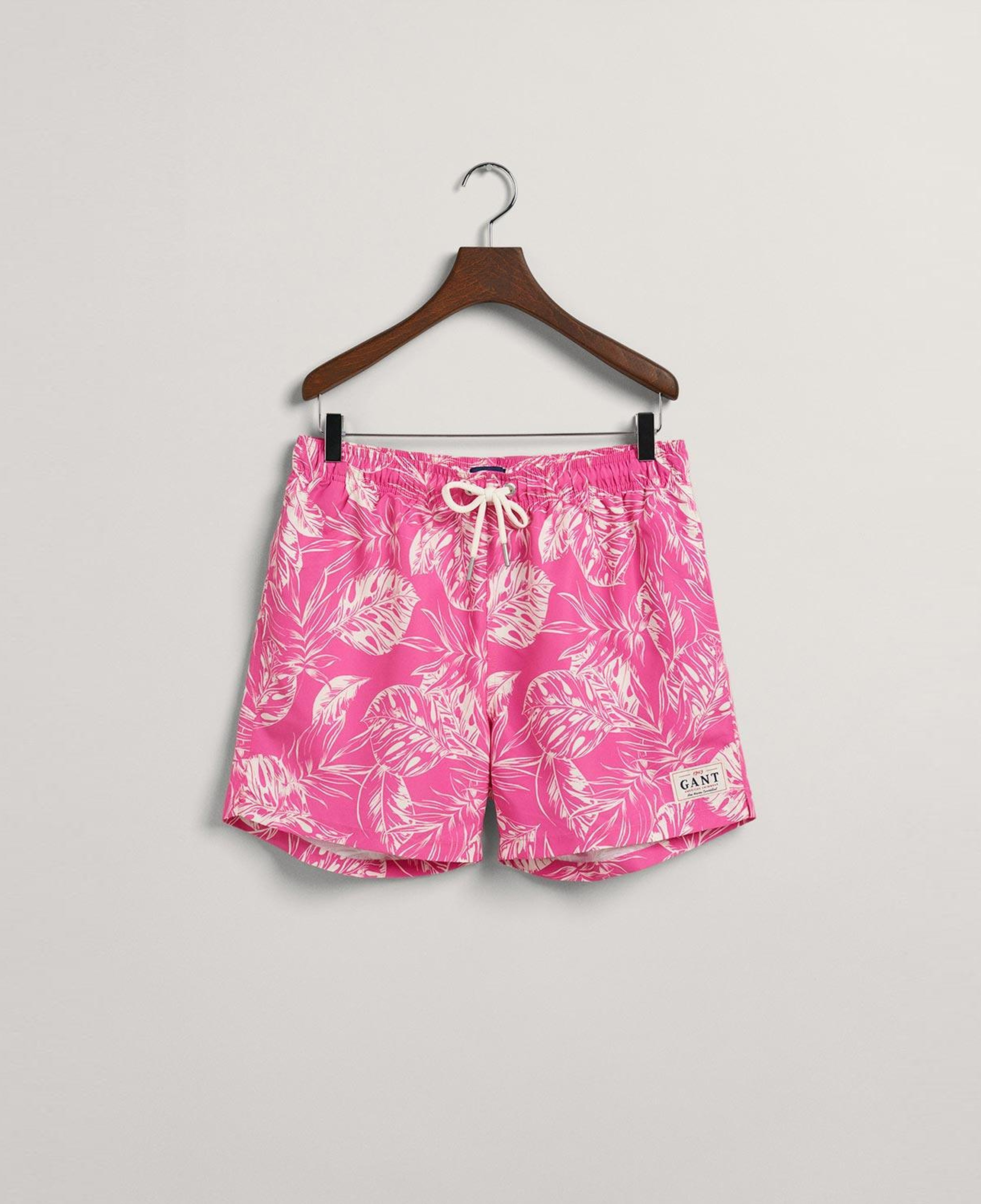 GANT Erkek Pembe Classic Fit Desenli Deniz Şortu