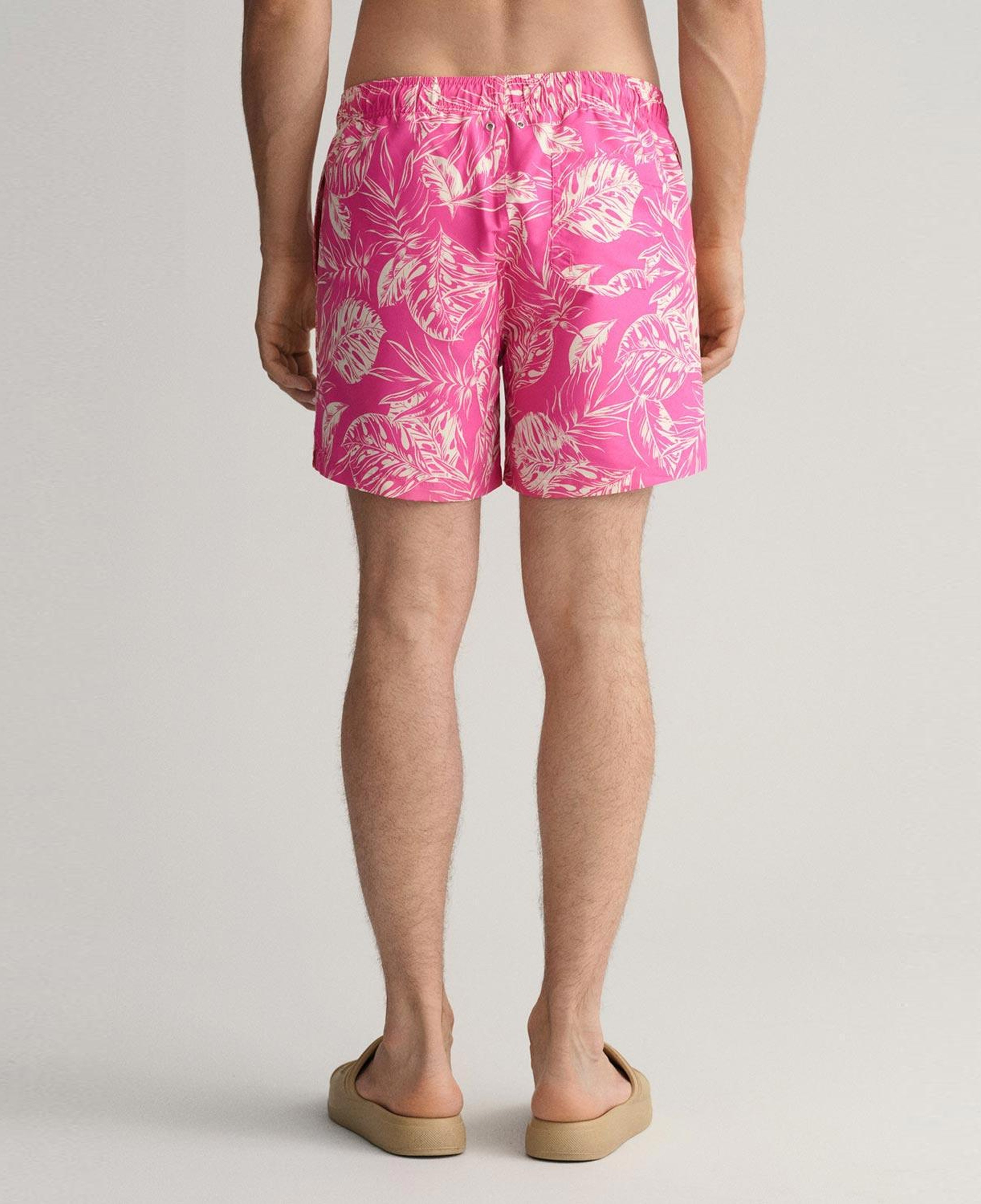 GANT Erkek Pembe Classic Fit Desenli Deniz Şortu