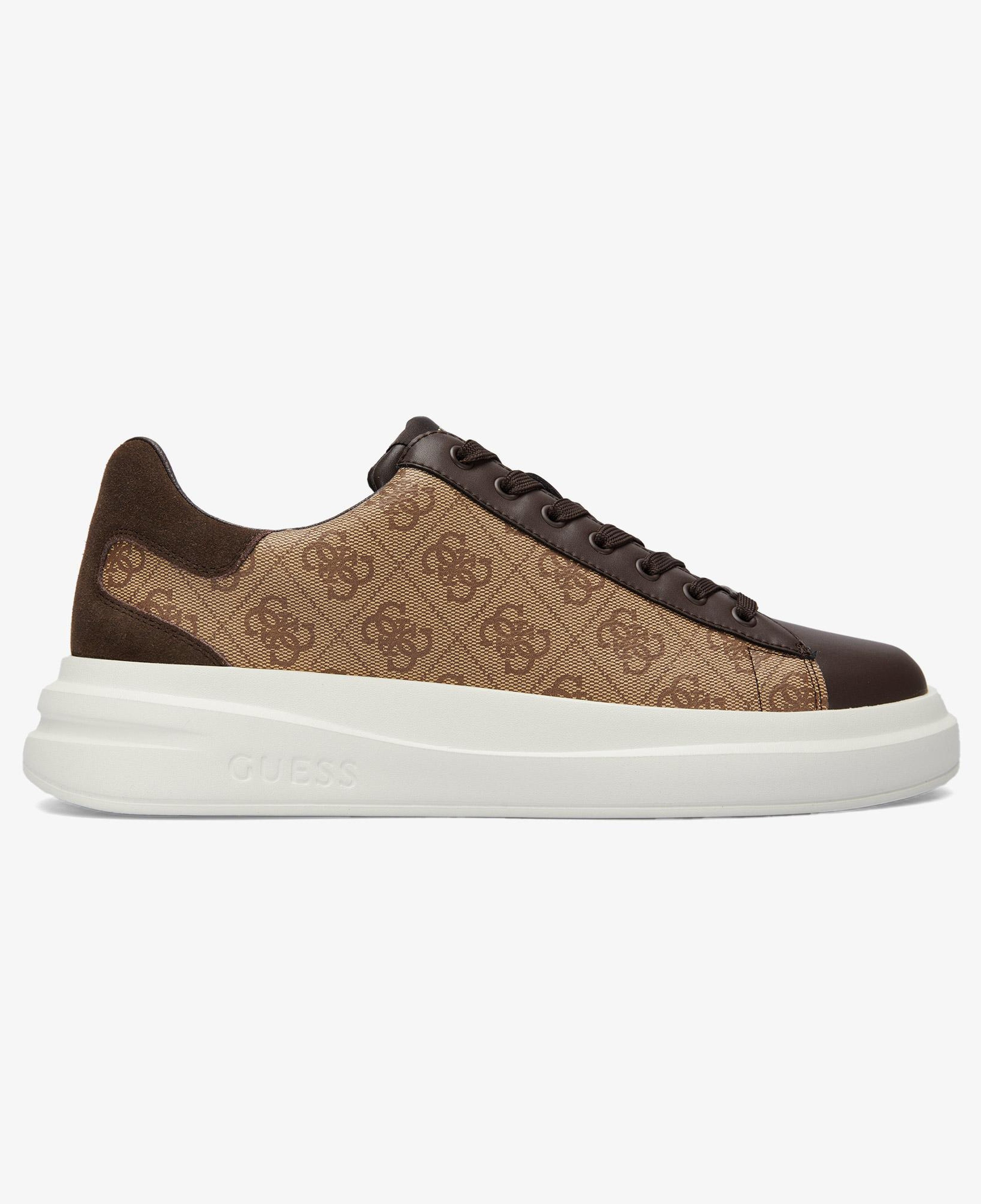 Guess Elba Carryover Logo Erkek Bej/Kahverengi Spor Ayakkabı