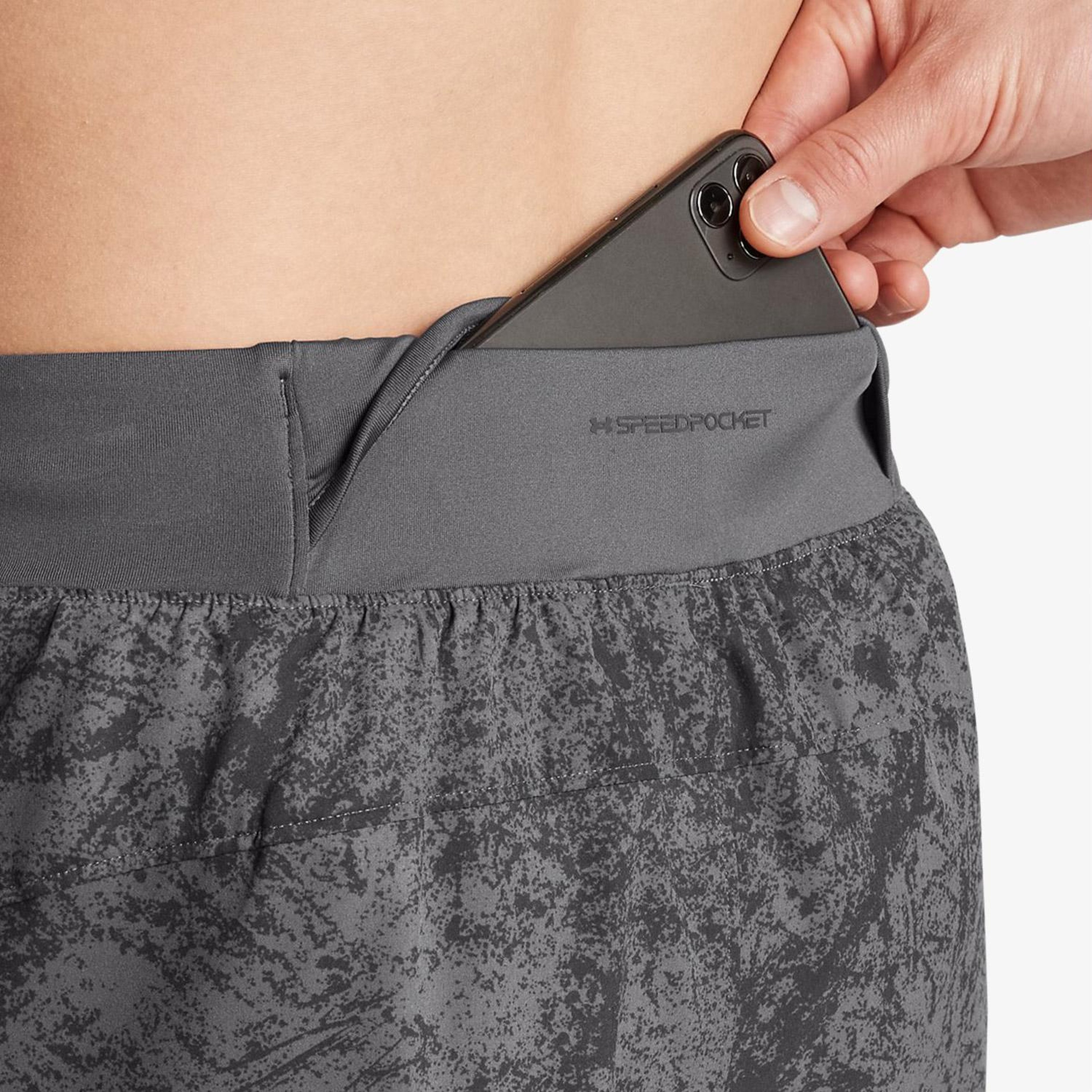 Under Armour Launch Pro Erkek Gri Koşu Şortu