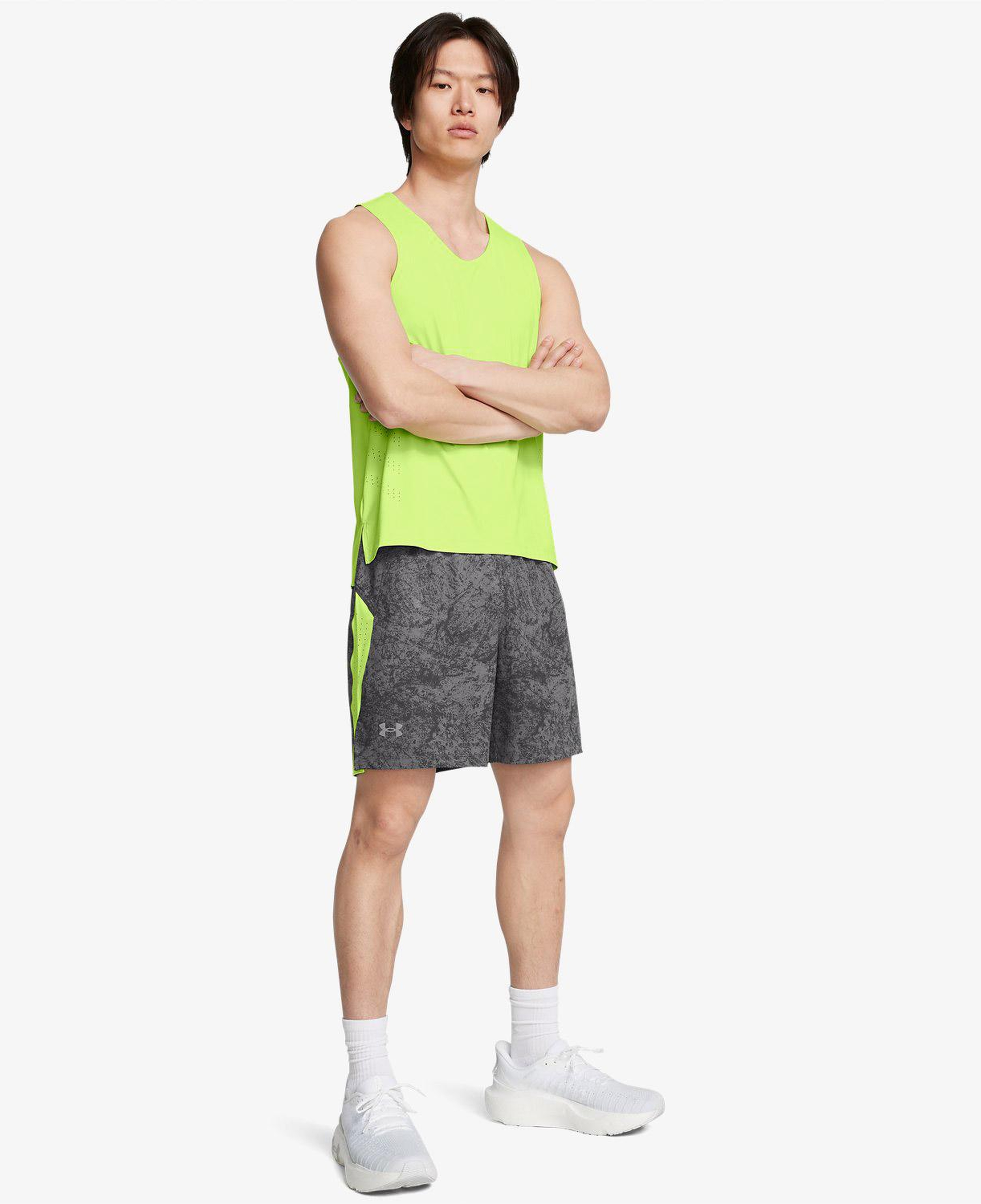 Under Armour Launch Pro Erkek Gri Koşu Şortu