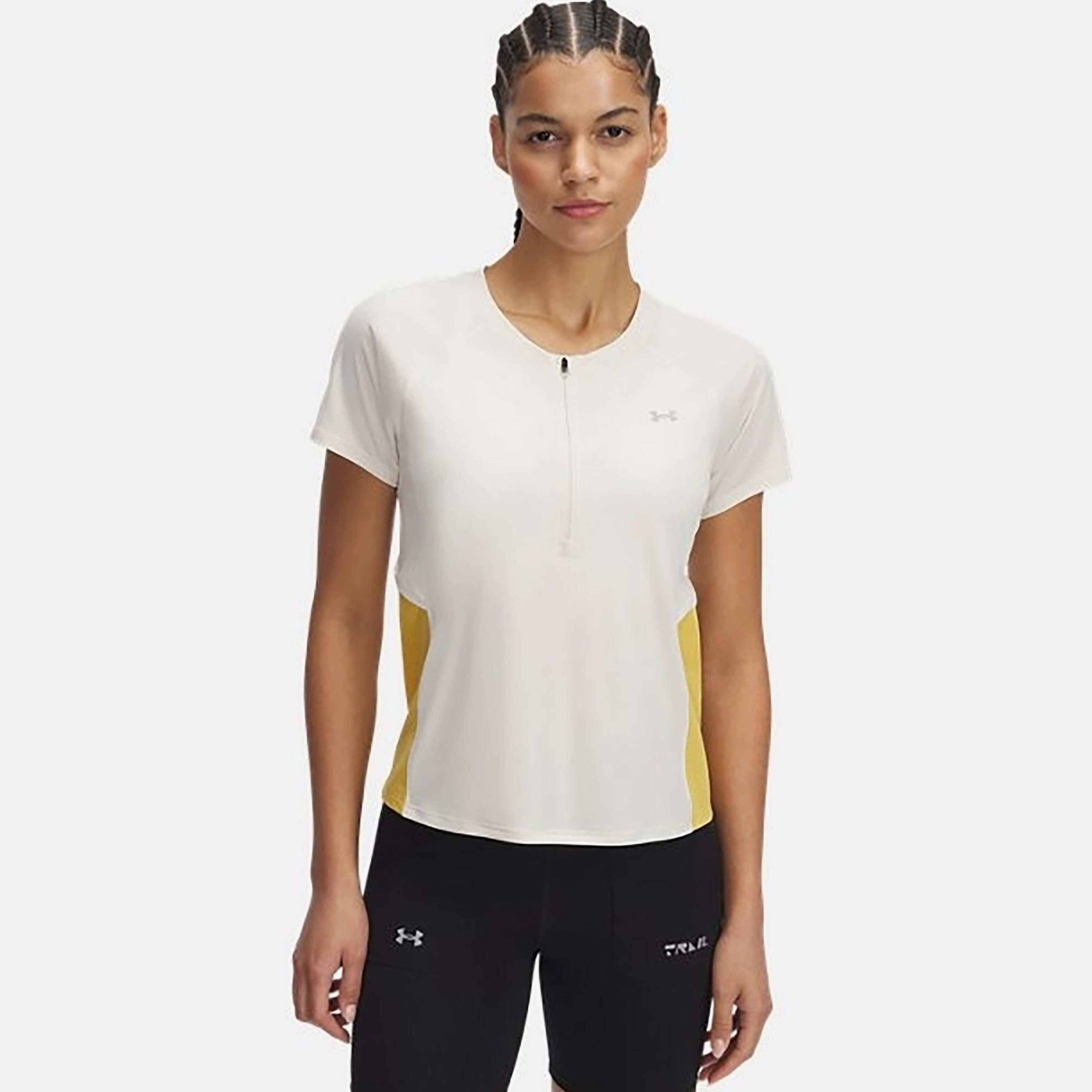 Under Armour Trail Run Kadın Beyaz Koşu T-Shirt