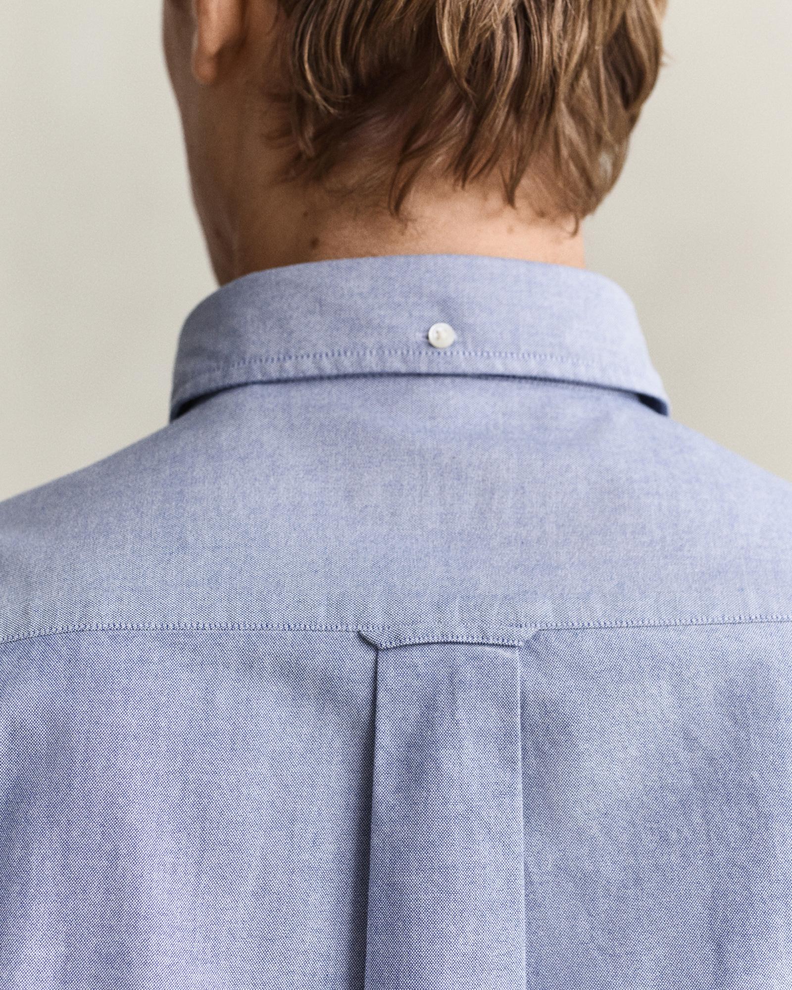GANT Erkek Mavi Regular Fit Logolu Gömlek