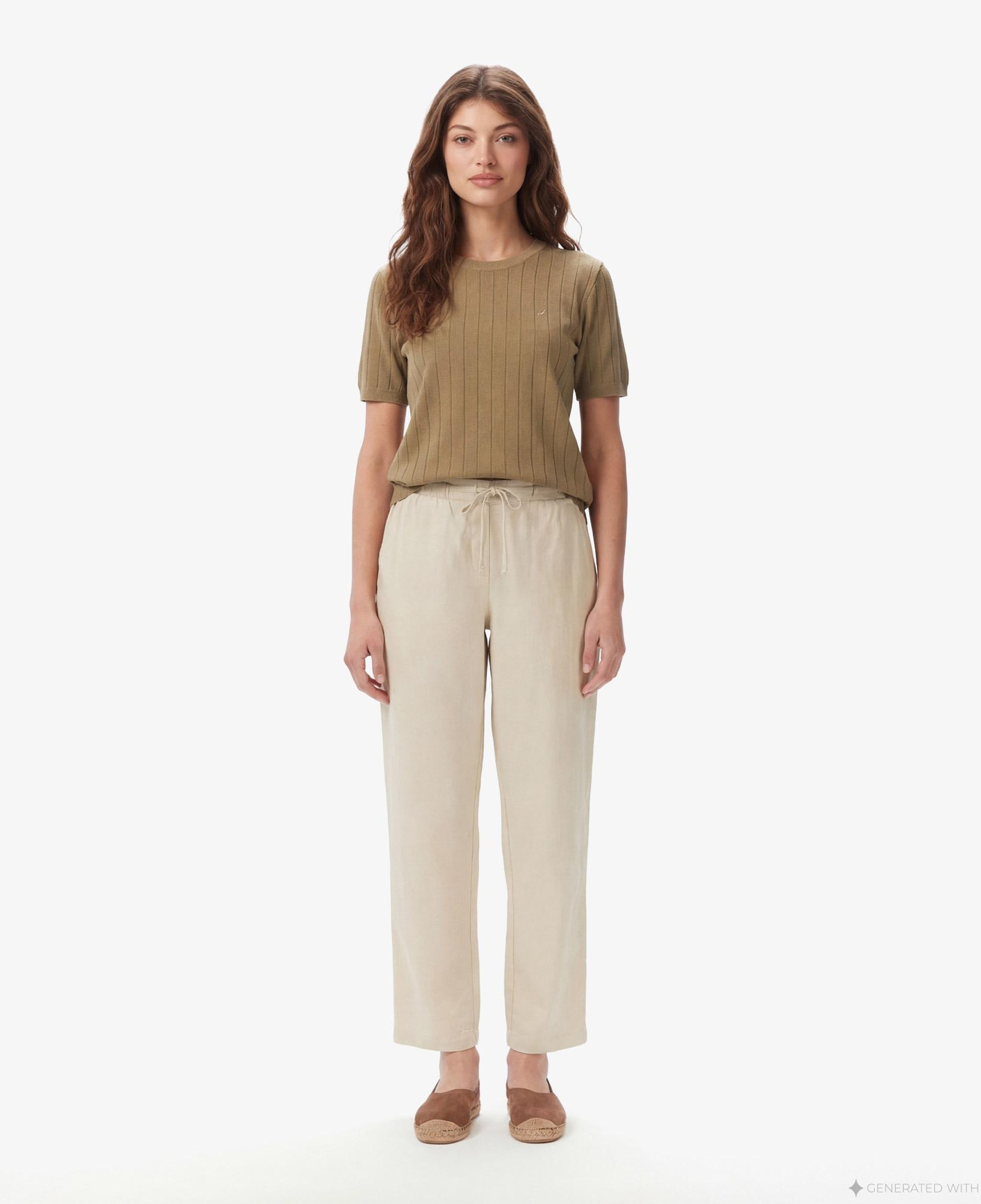 Nautica Kadın Bej Regular Fit Pantolon