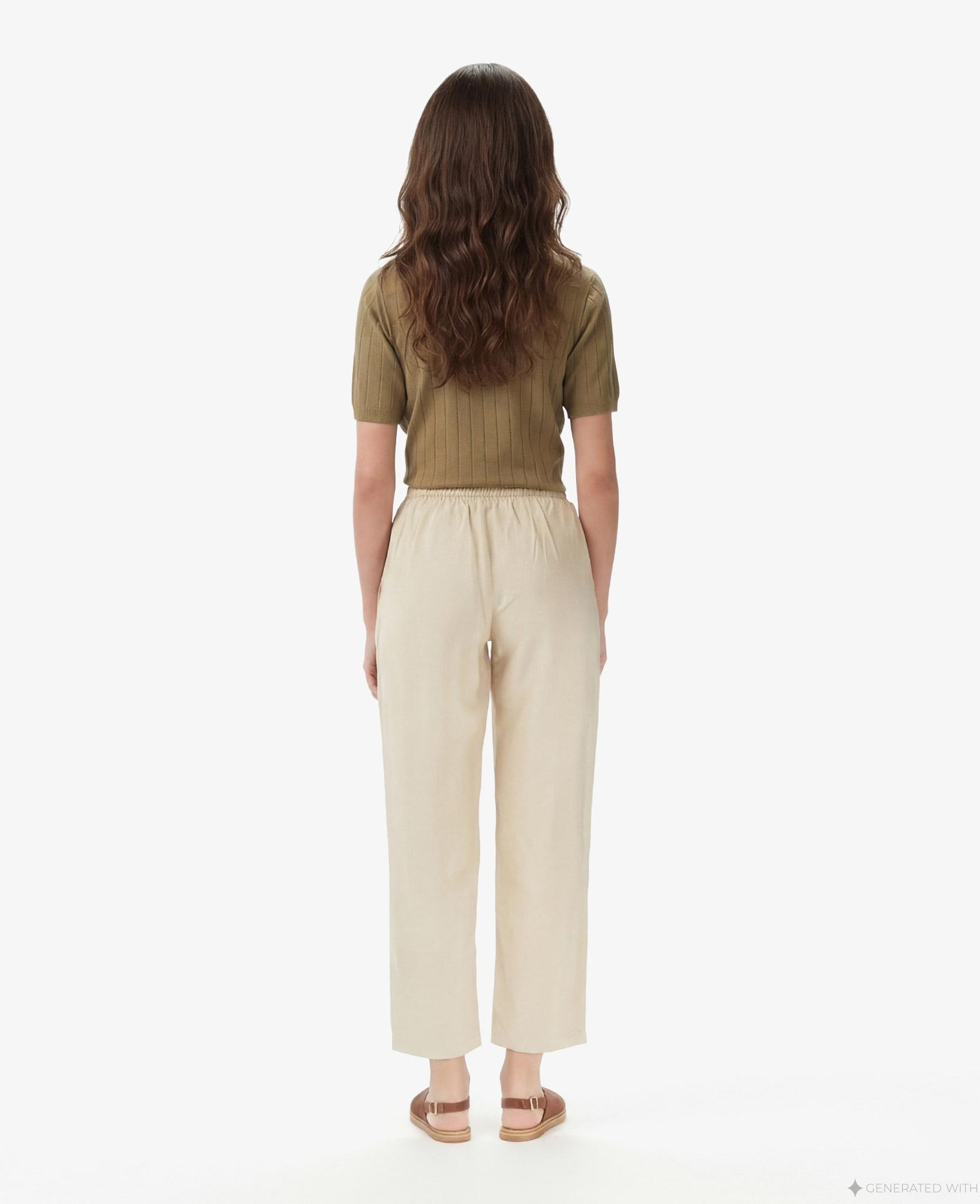 Nautica Kadın Bej Regular Fit Pantolon