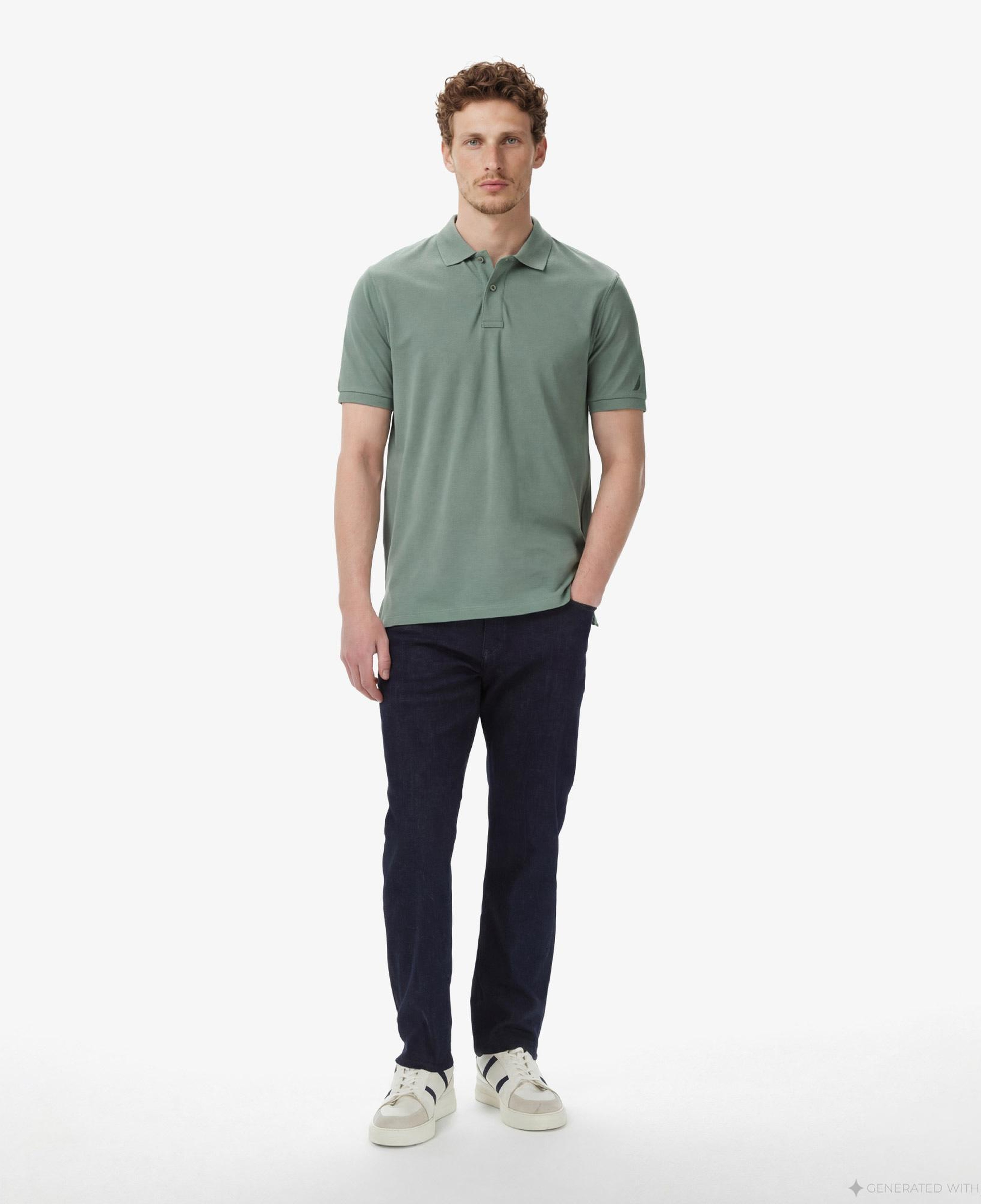 Nautica Erkek Yeşil Regular Fit Polo Yaka T-Shirt