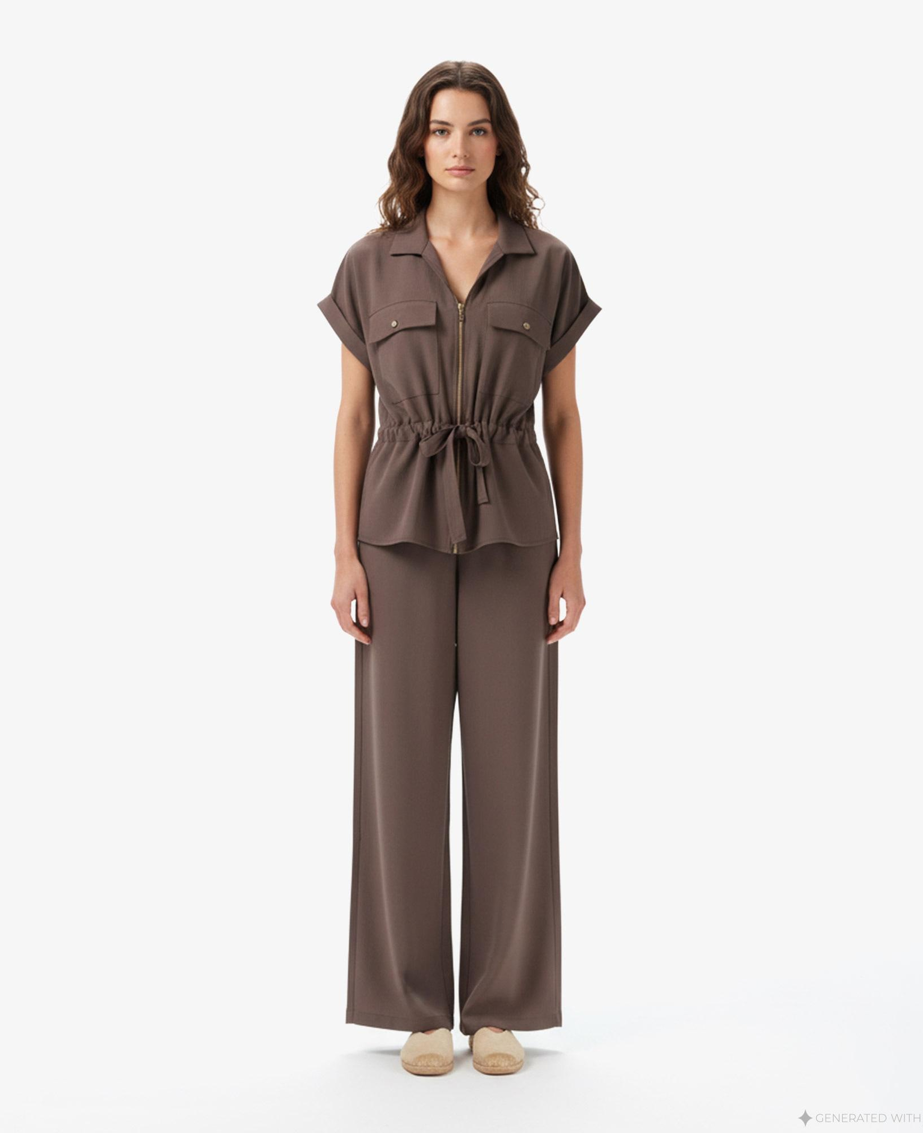Nautica Kadın Kahverengi Regular Fit Pantolon
