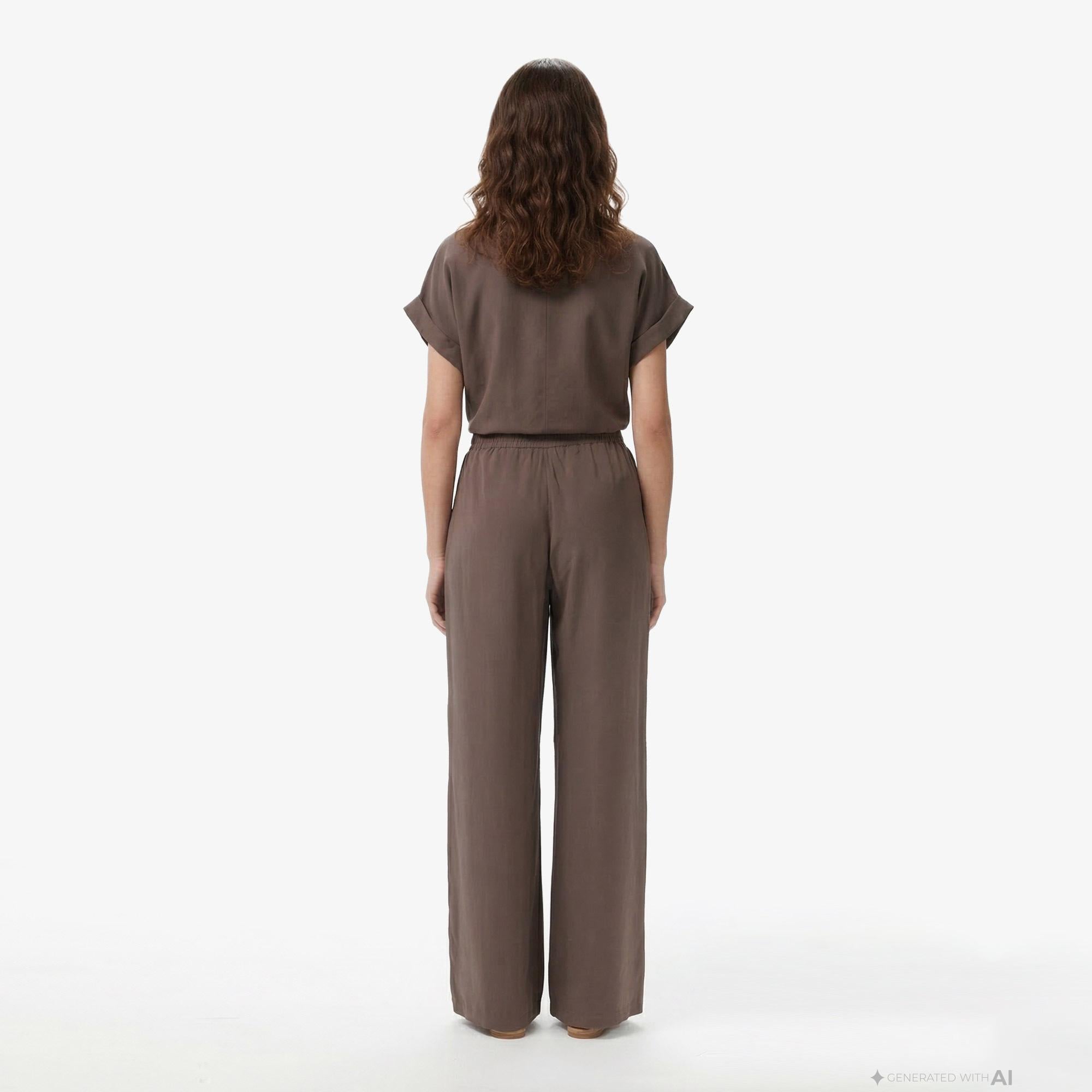 Nautica Kadın Kahverengi Regular Fit Pantolon
