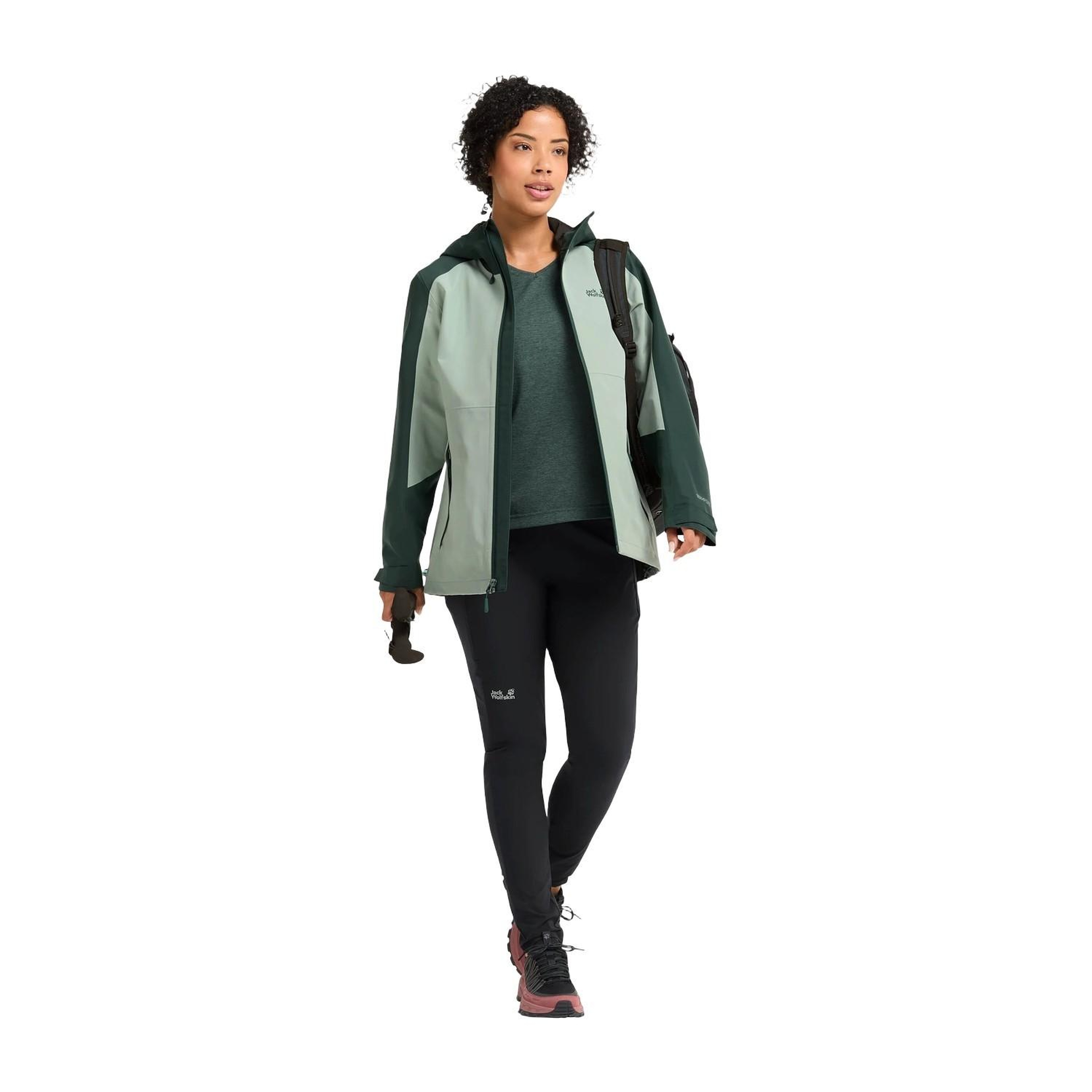 Jack Wolfskin Wildbound 2L Kadın Yeşil Outdoor Ceketi