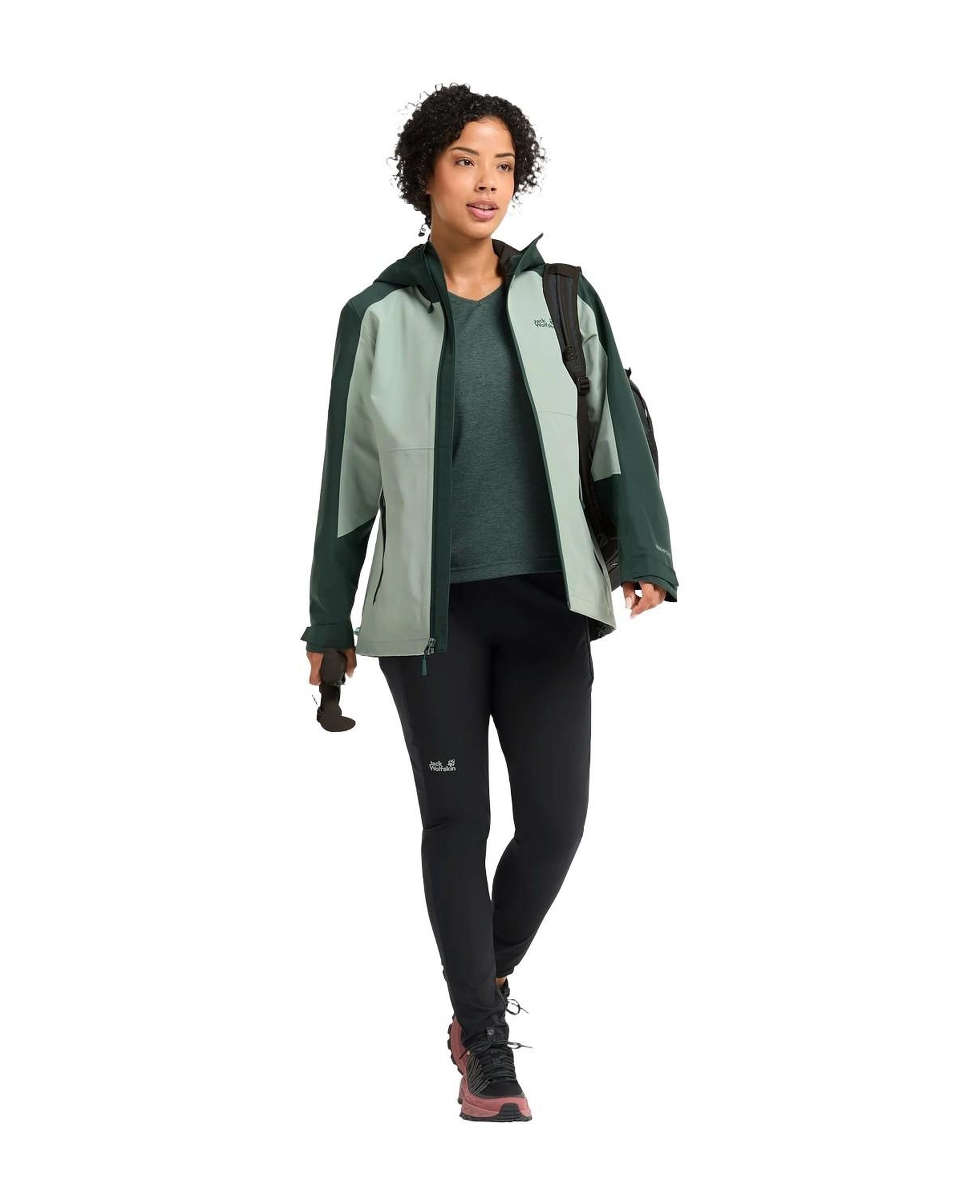 Jack Wolfskin Wildbound 2L Kadın Yeşil Outdoor Ceketi