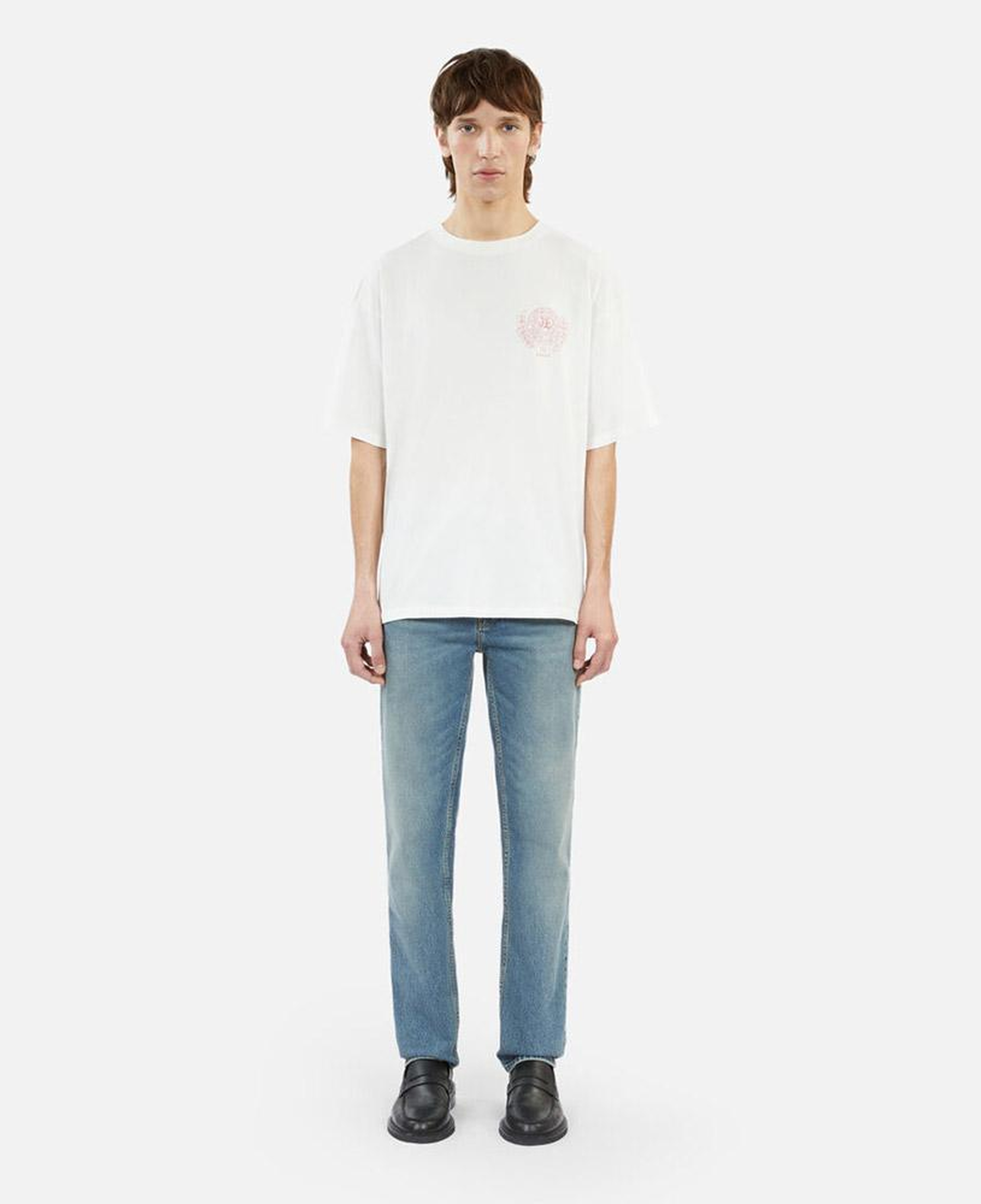 Erkek Beyaz Baskılı T-Shirt
