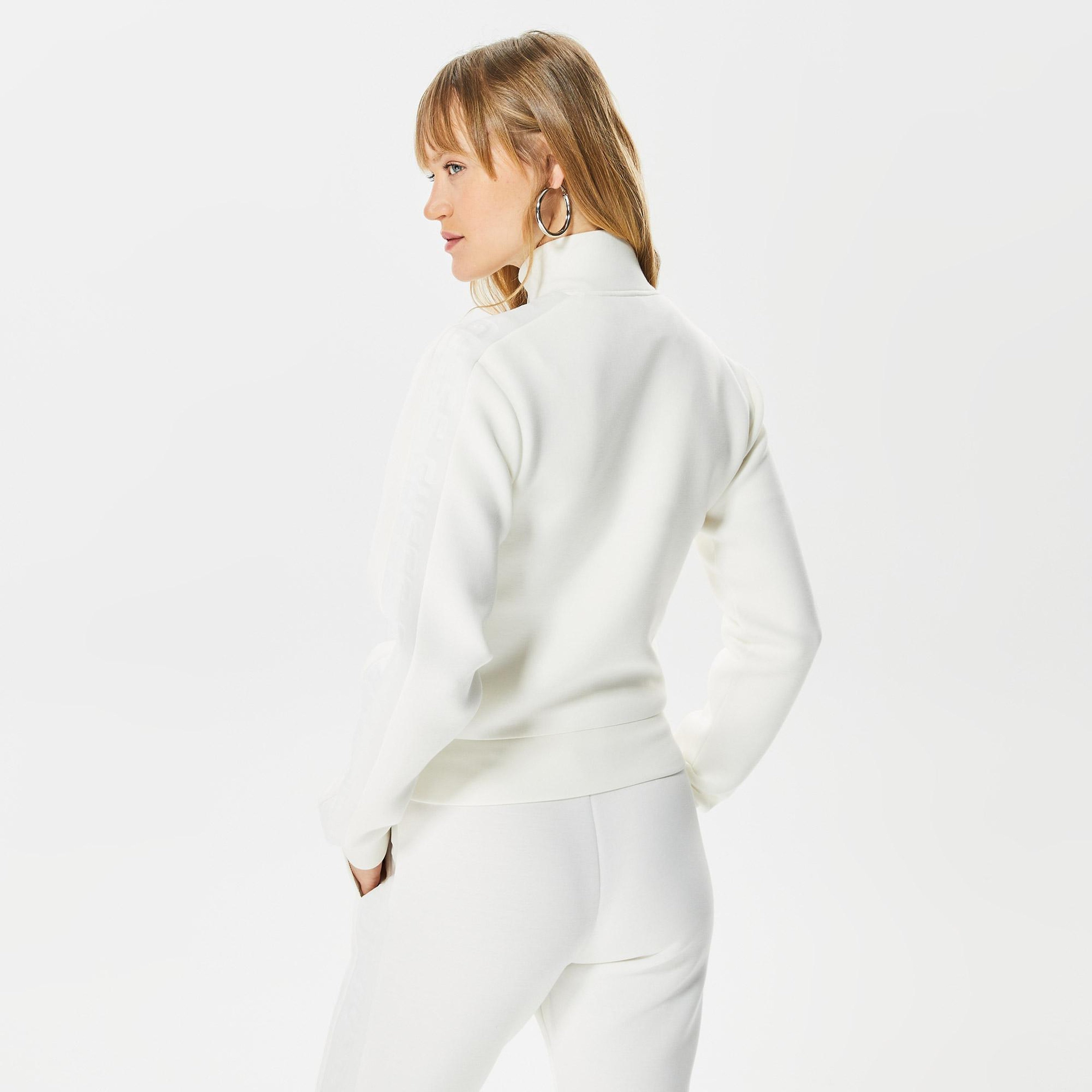 Guess New Allie Kadın Krem Rengi Aktif Scuba Sweatshirt