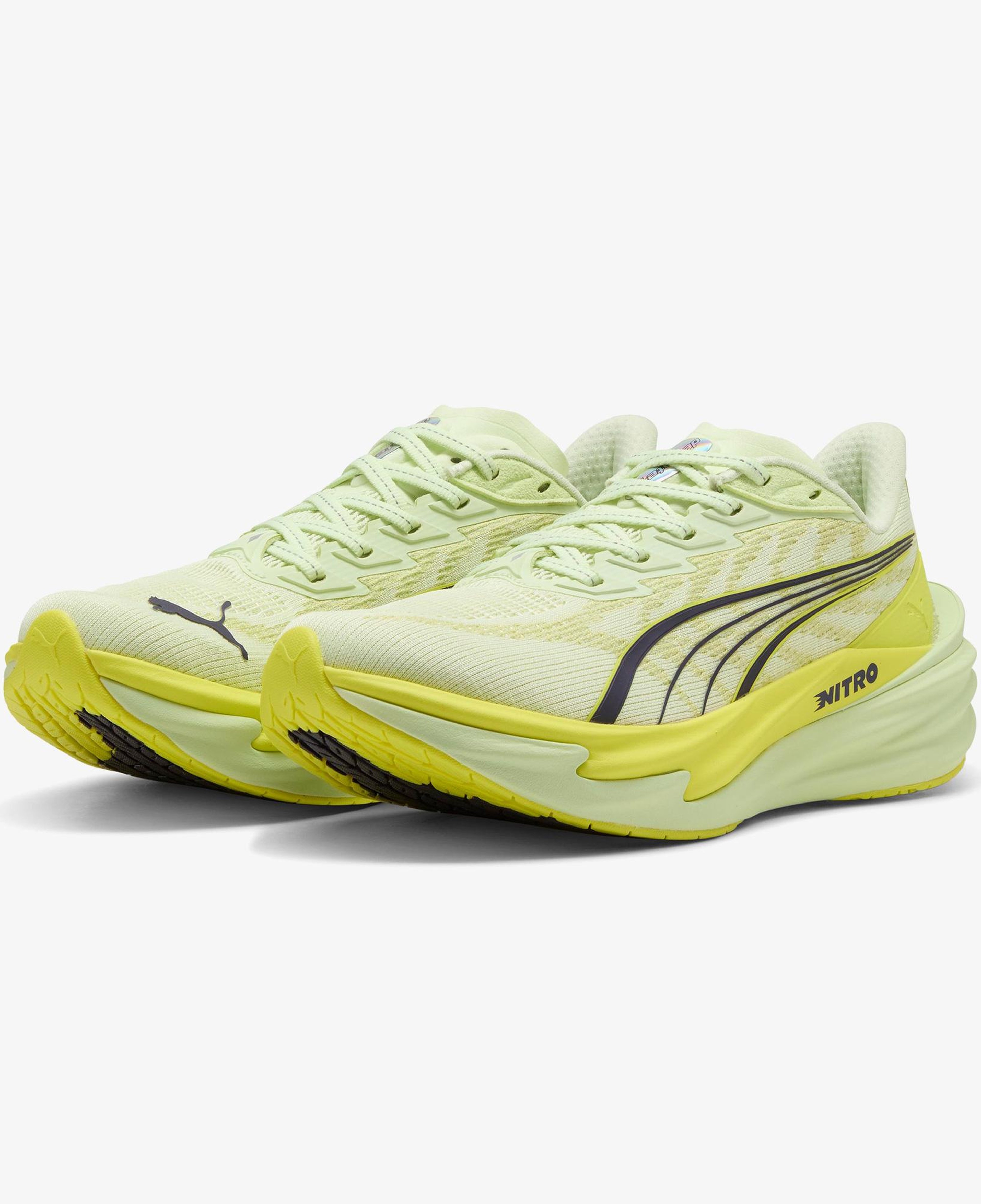 Puma Deviate Nitro 4 Kadın Gri Koşu Ayakkabısı