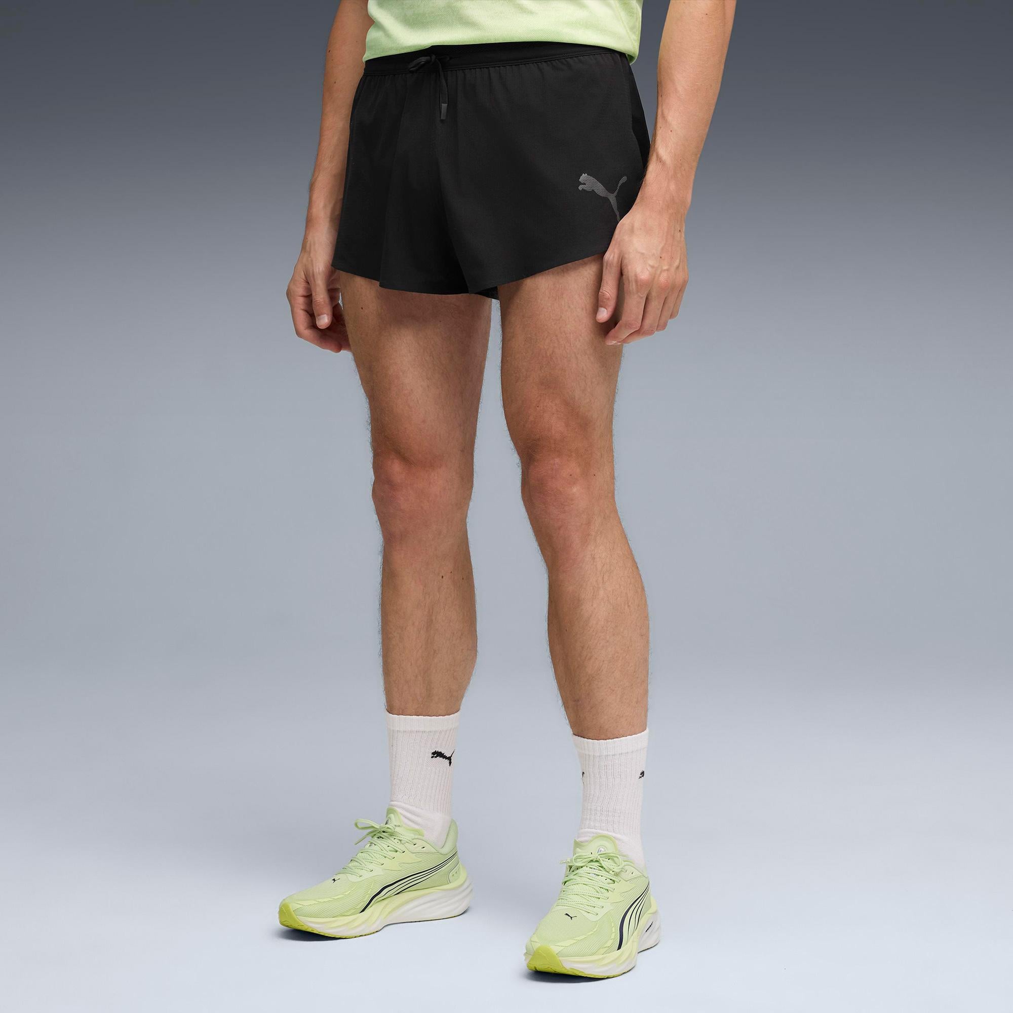 Puma Lightspeed Uw 2 Split Erkek Siyah Koşu Şortu