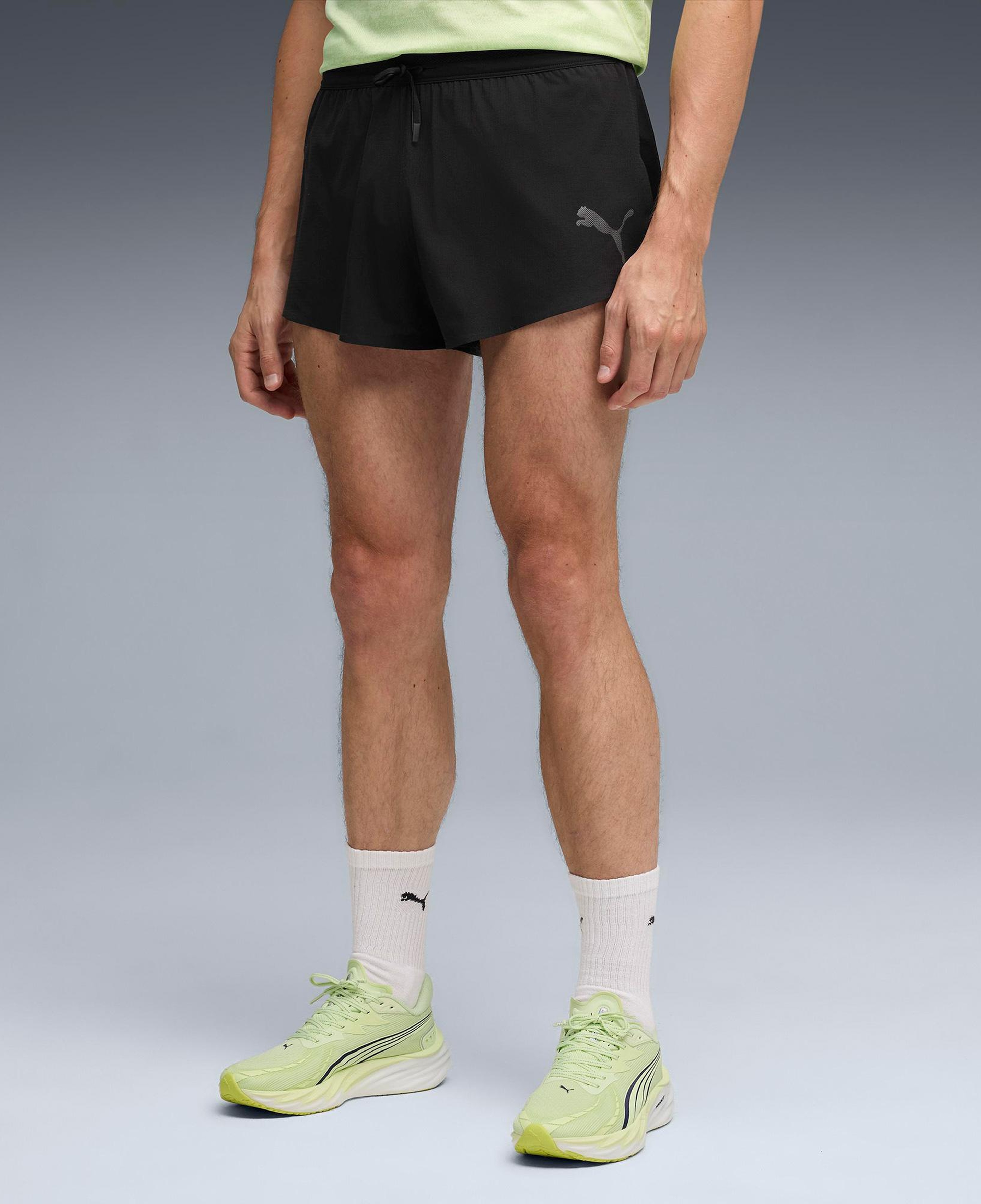 Puma Lightspeed Uw 2 Split Erkek Siyah Koşu Şortu