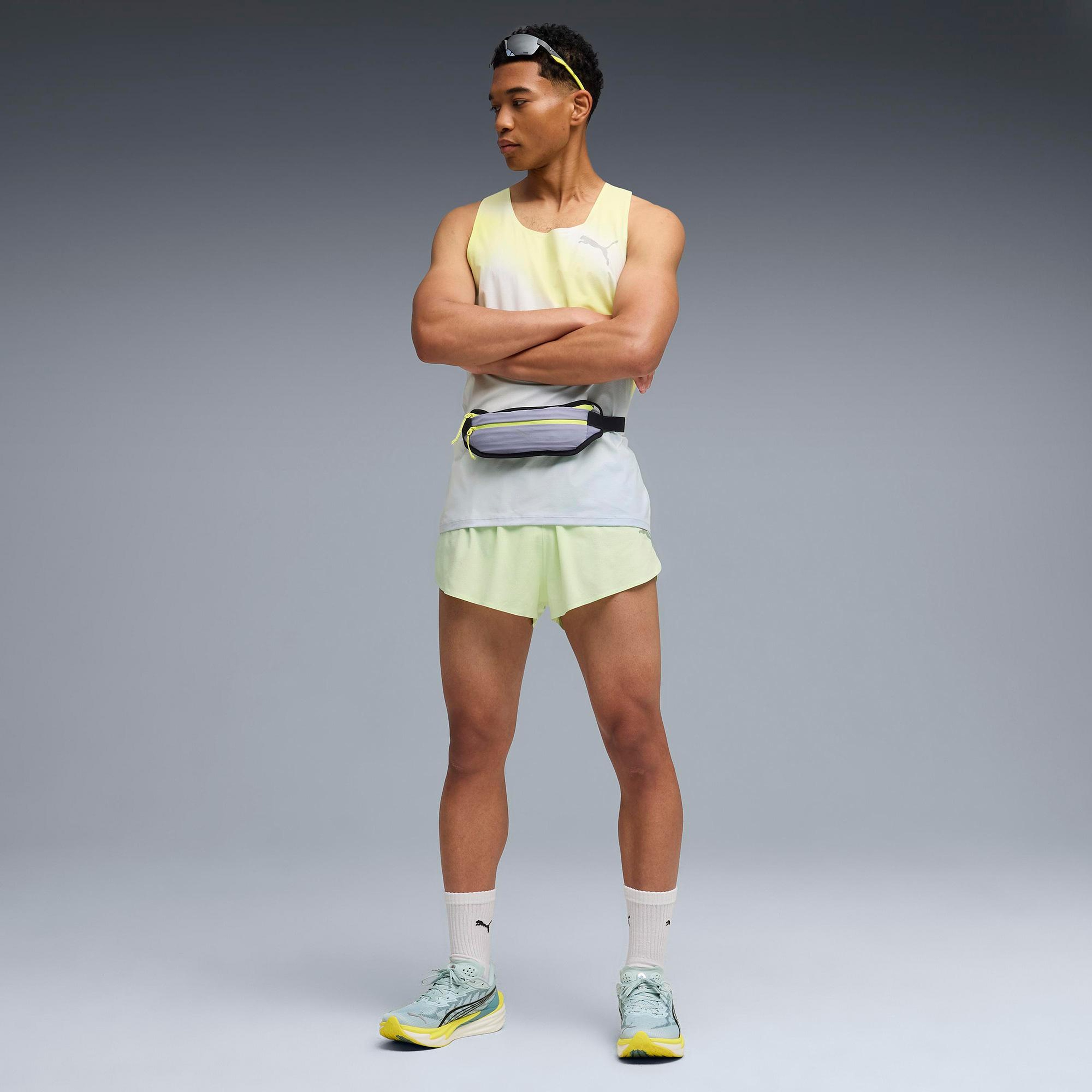Puma Lightspeed Uw 2 Split Erkek Gri Koşu Şortu