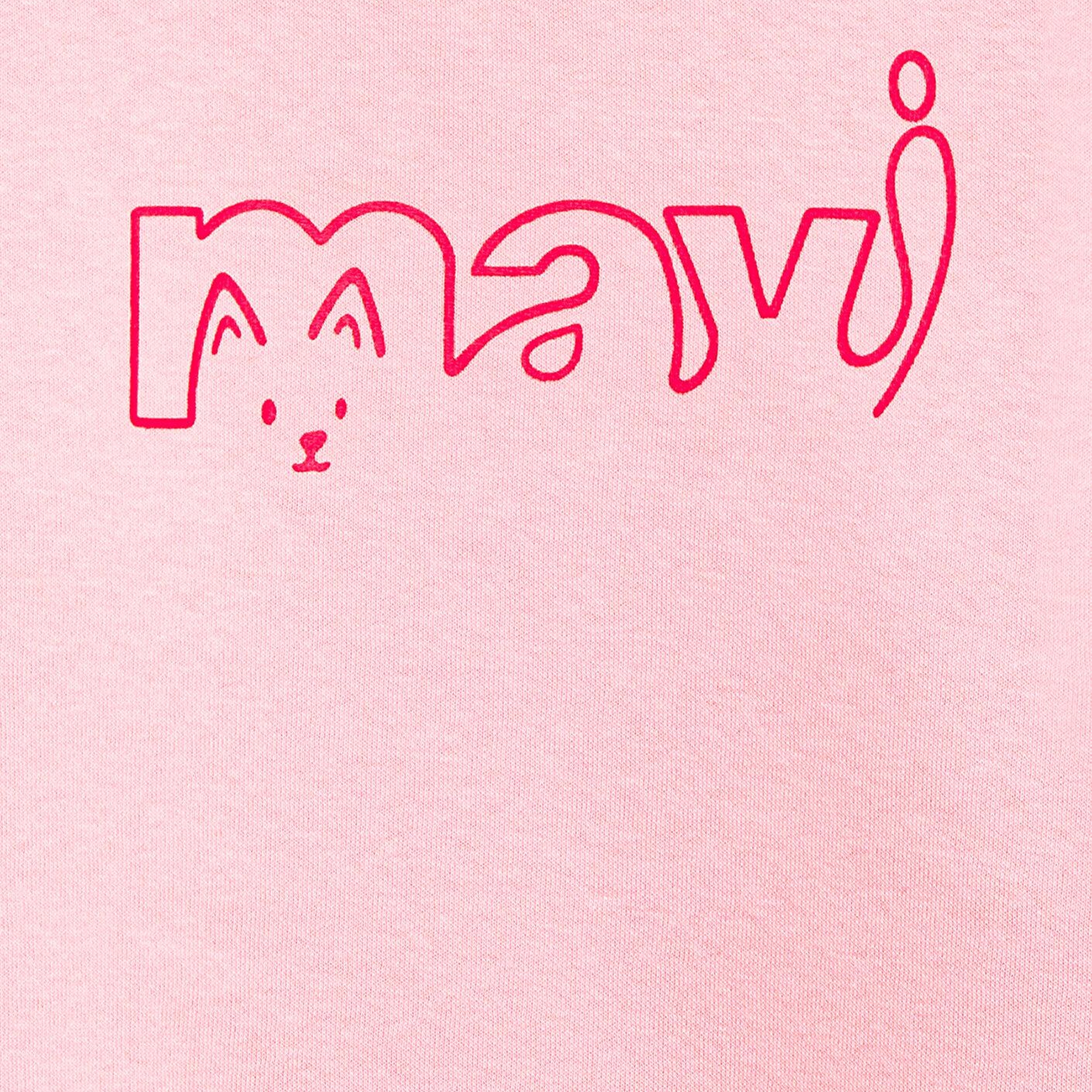 Mavi Mavi Kedi Logo Baskılı Pembe Sweatshirt 7S10162-70973