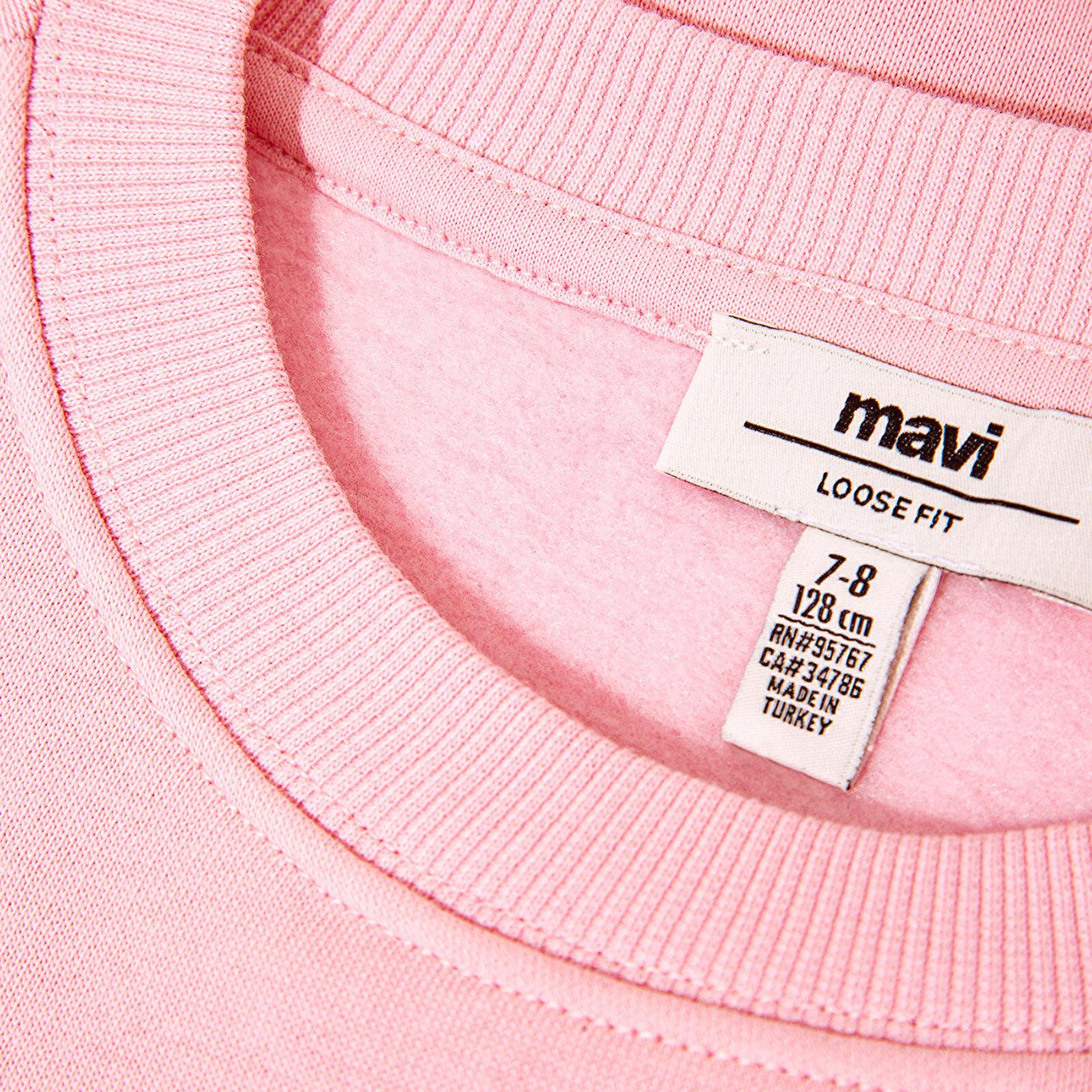 Mavi Mavi Kedi Logo Baskılı Pembe Sweatshirt 7S10162-70973