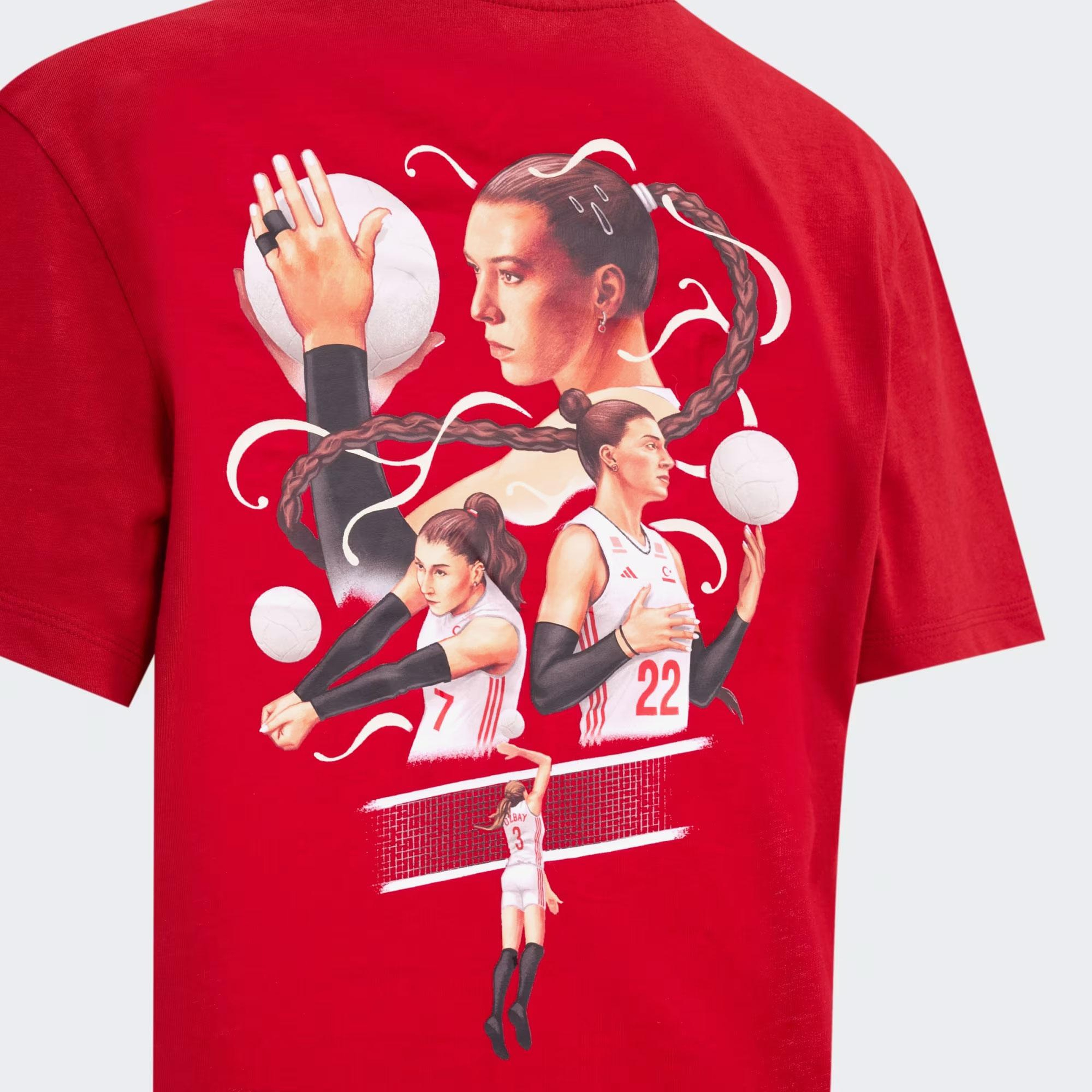adidas Filenin Sultanları Çocuk Grafik Kırmızı T-Shirt