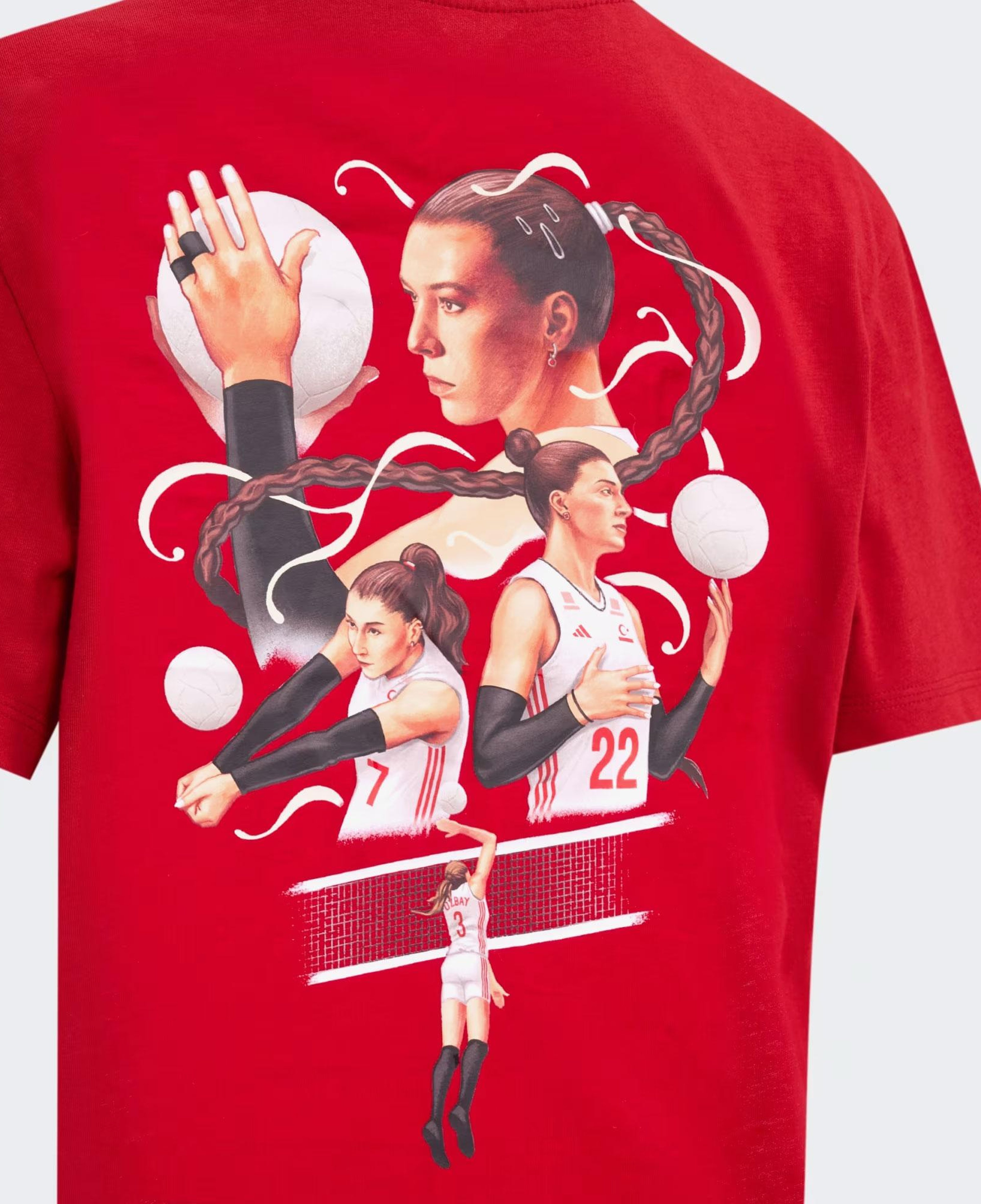 adidas Filenin Sultanları Çocuk Grafik Kırmızı T-Shirt