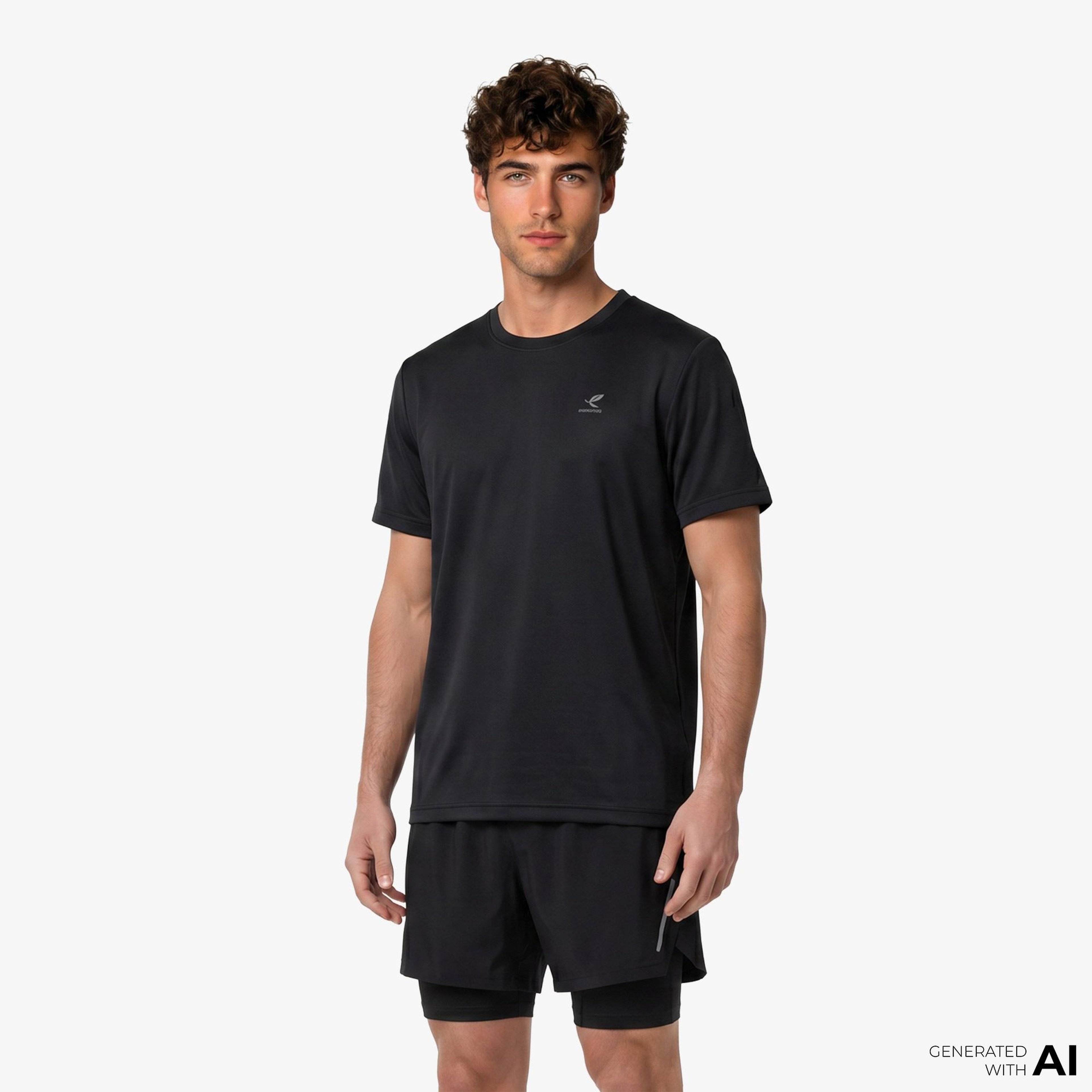 Energetics Gio Ss Erkek Siyah Antrenman T-Shirt