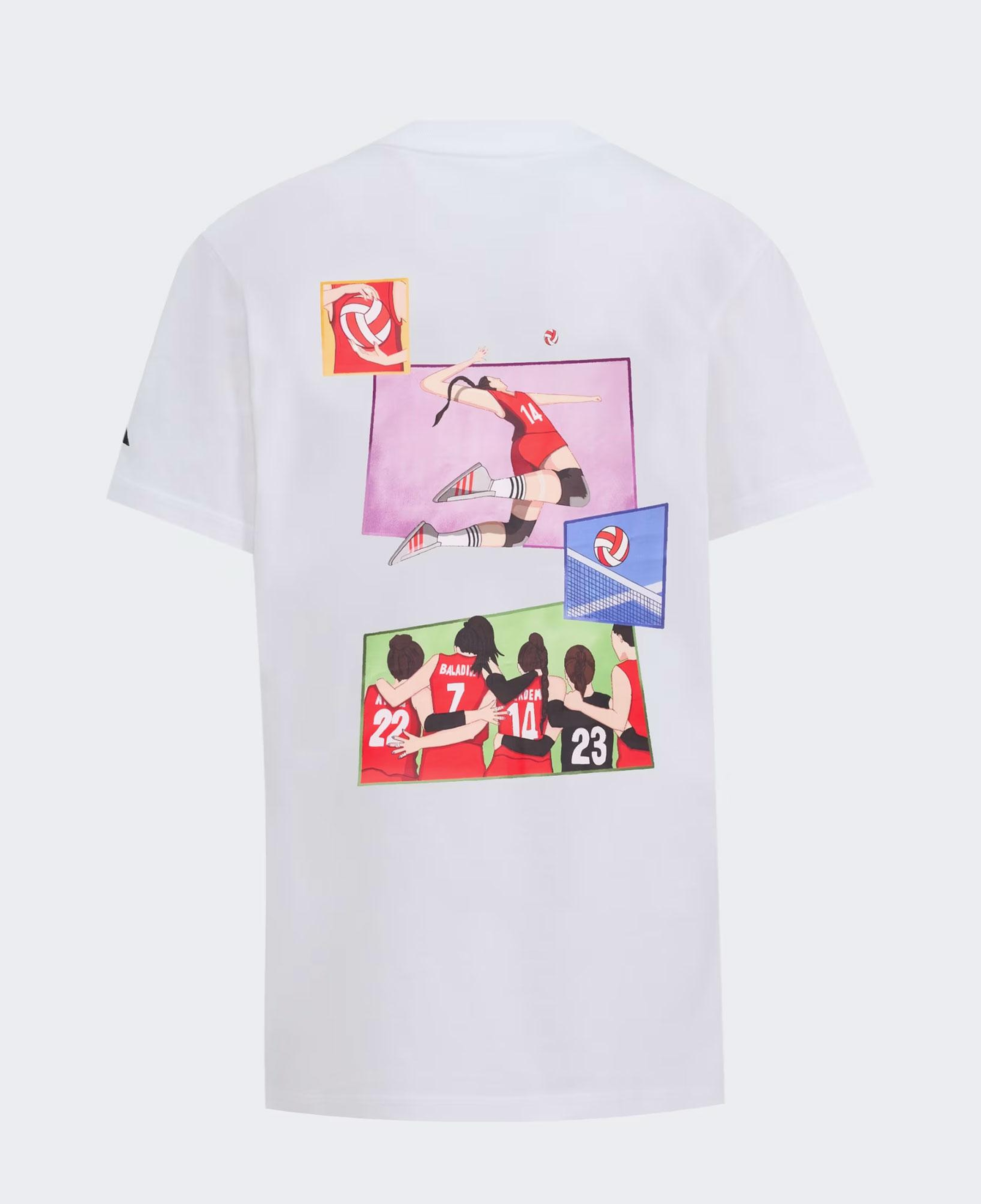 adidas Manşetlerde Yine Biz Grafik Unisex Beyaz T-Shirt