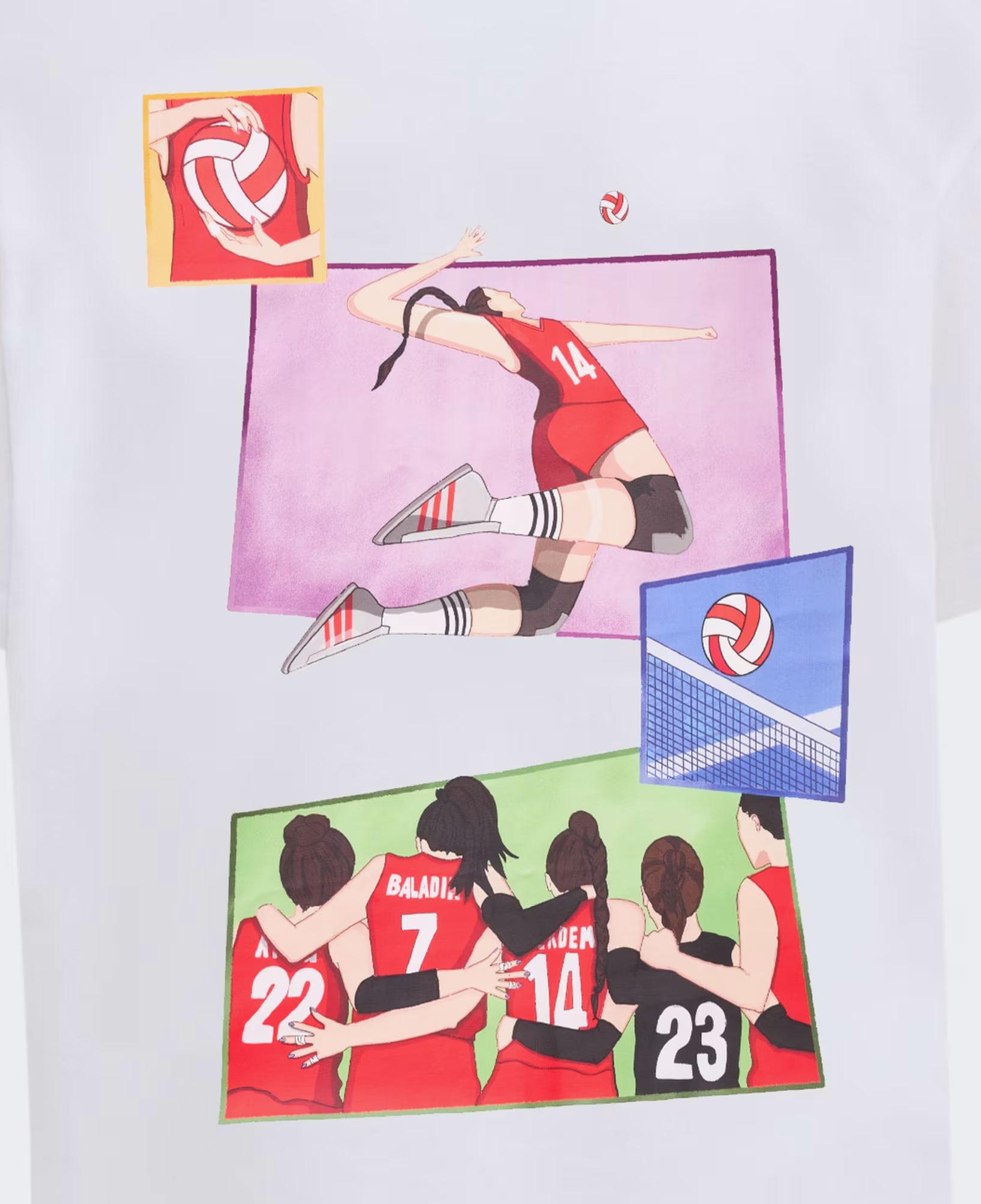 adidas Manşetlerde Yine Biz Grafik Unisex Beyaz T-Shirt