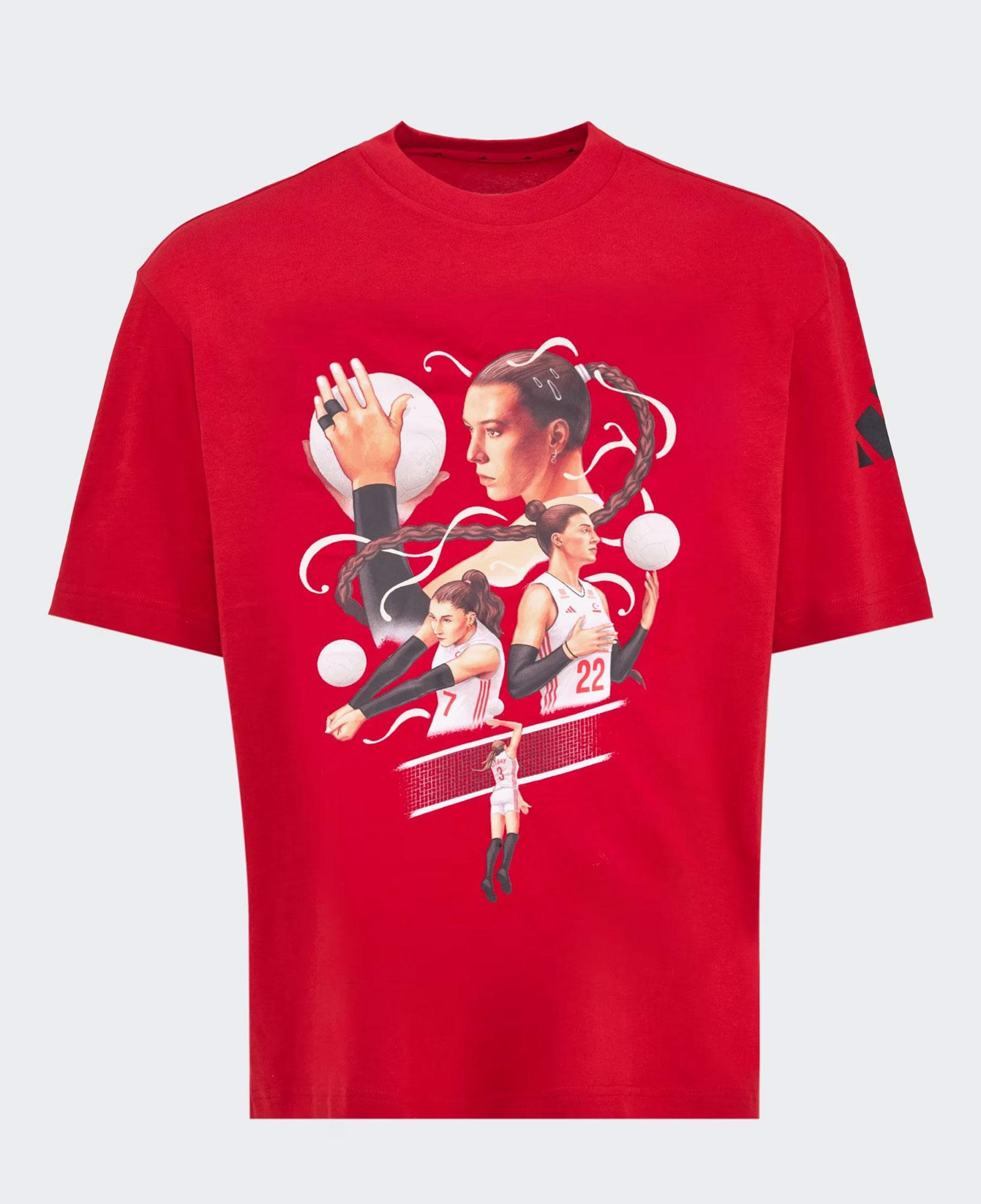 adidas Filenin Sultanları Grafik Unisex Kırmızı T-Shirt