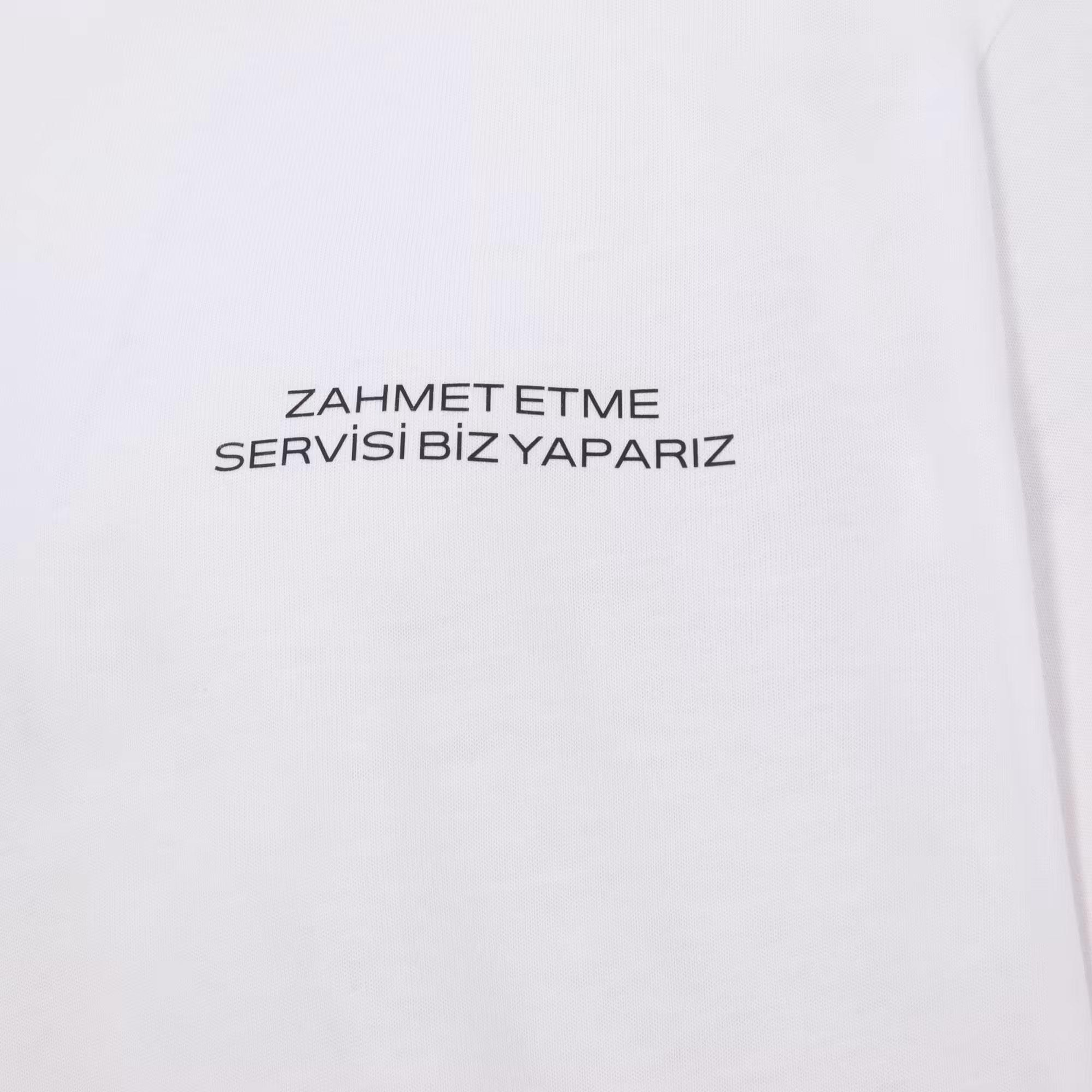 adidas Servisi Biz Yaparız Grafik Unisex Beyaz T-Shirt