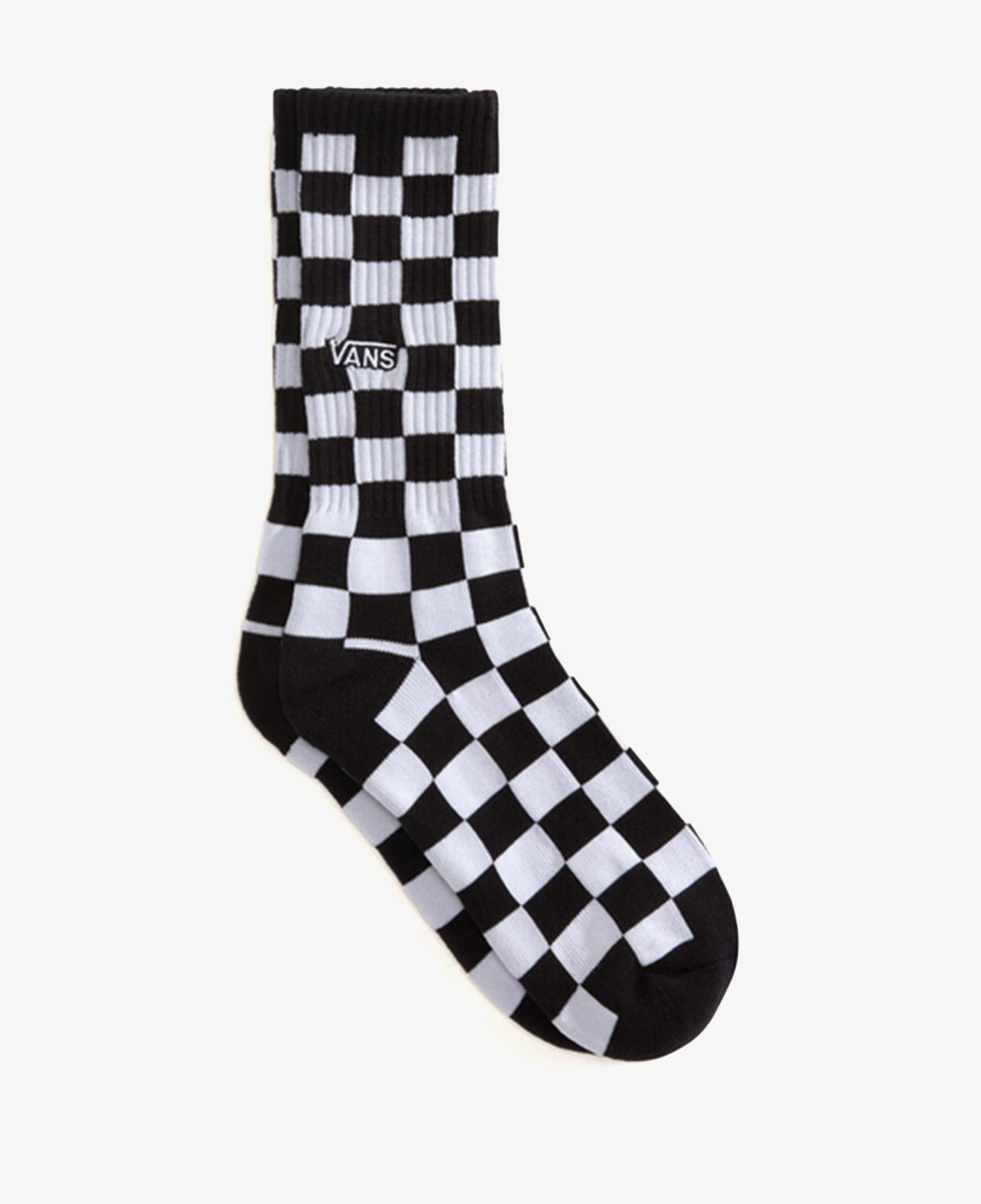 Vans Checkerboard Crew Unisex Siyah Çorap