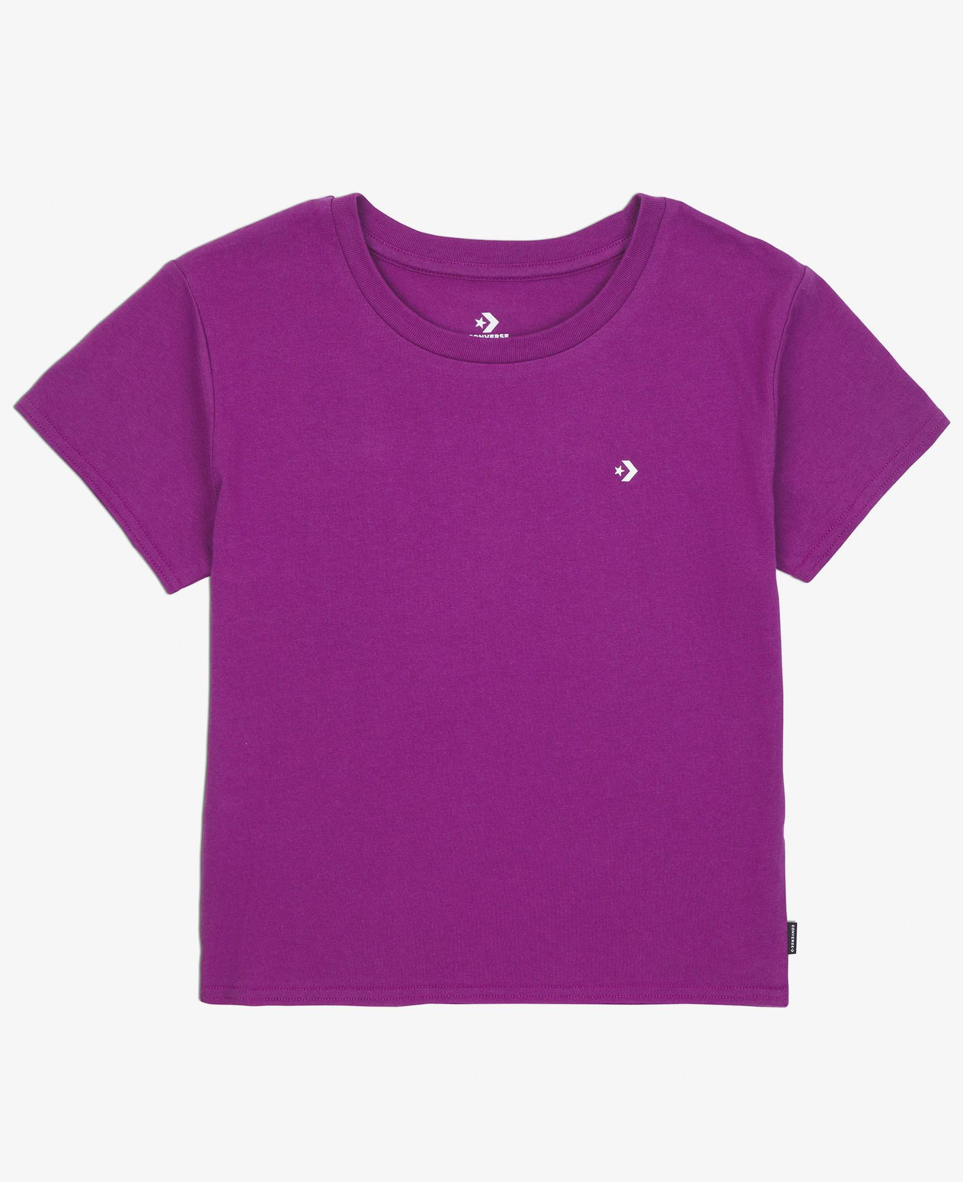 Converse Classic Kadın Slim Fit Cropped Mor T-Shirt
