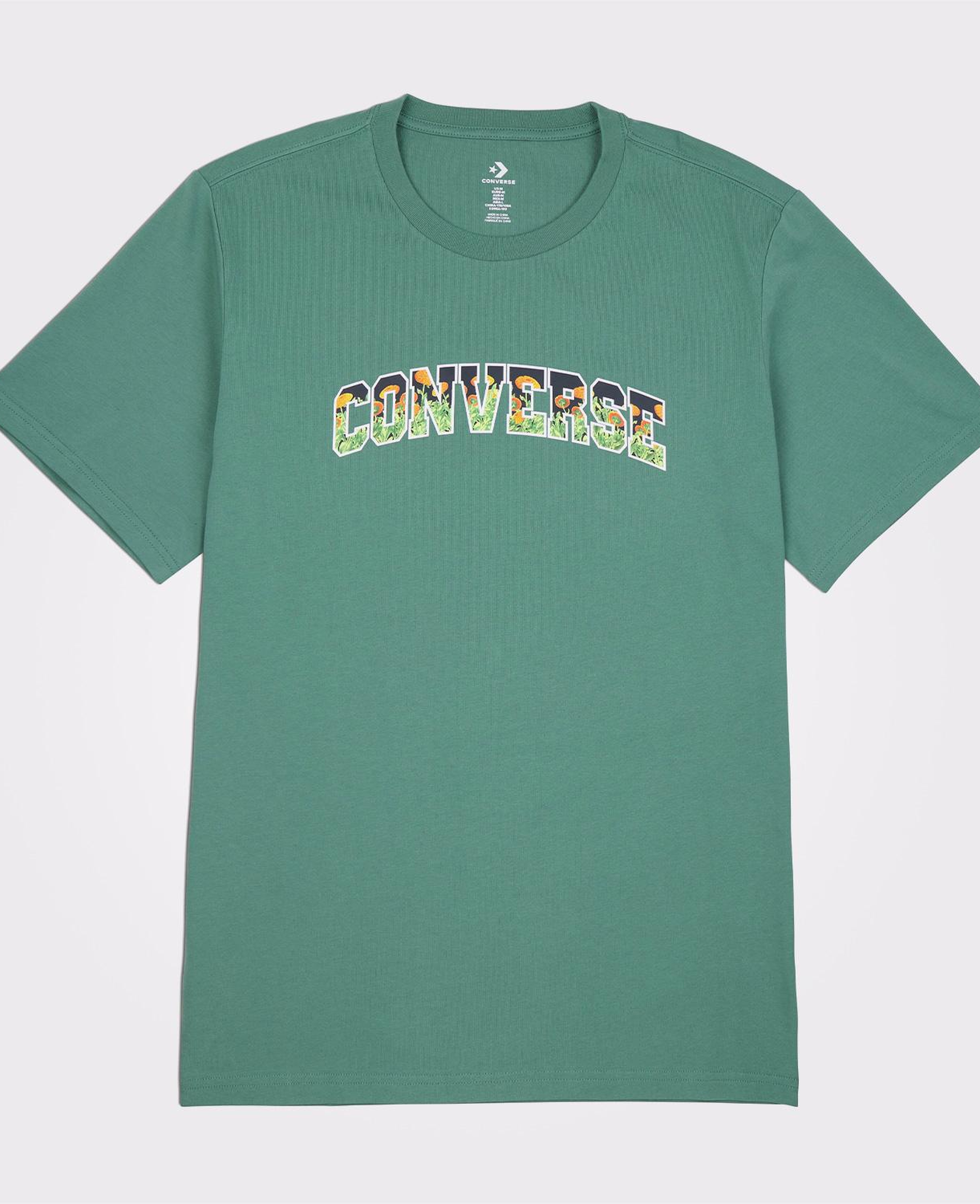 Converse Floral Erkek Yeşil T-Shirt