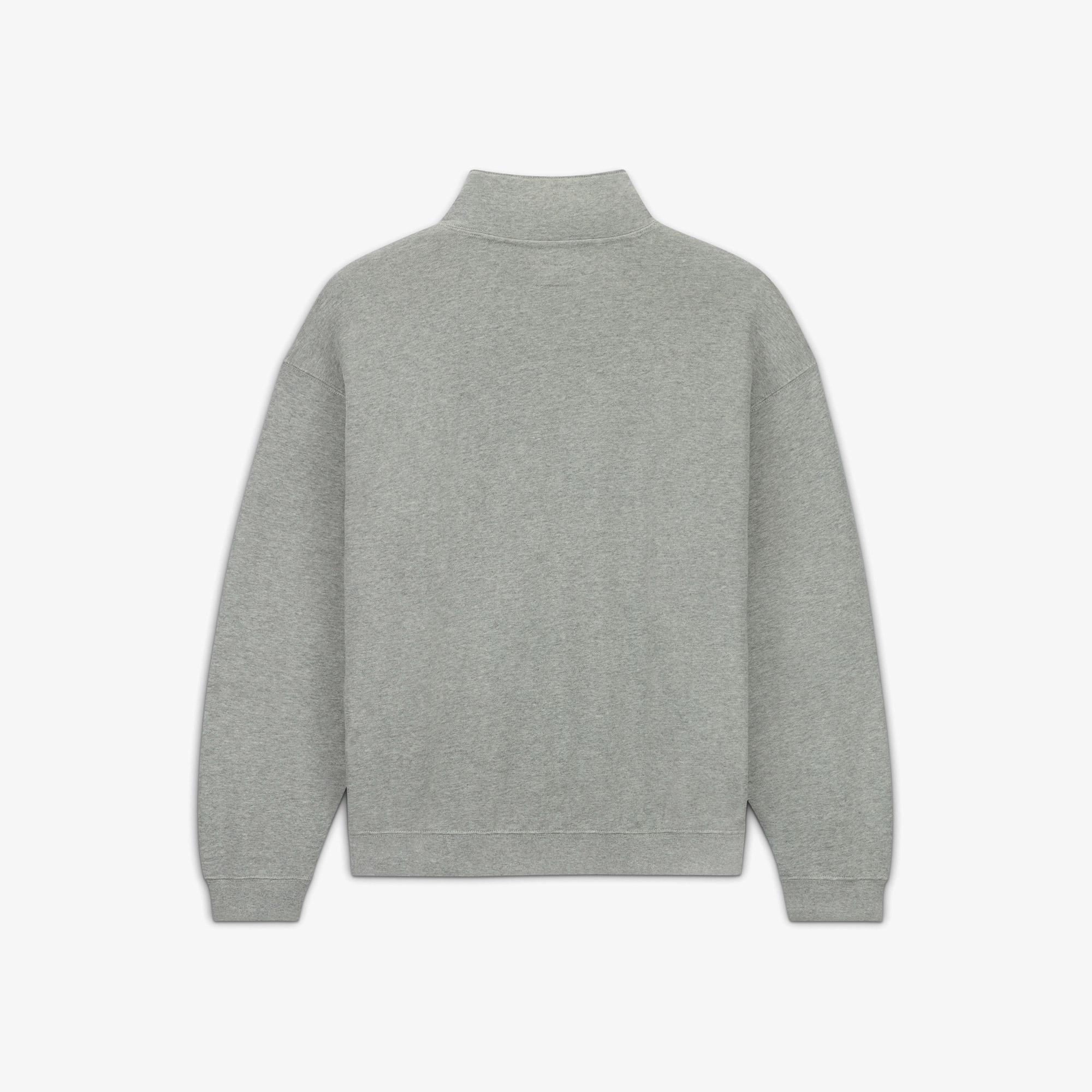 Converse Erkek Loose Fit Yarım Fermuarlı Gri Sweatshirt