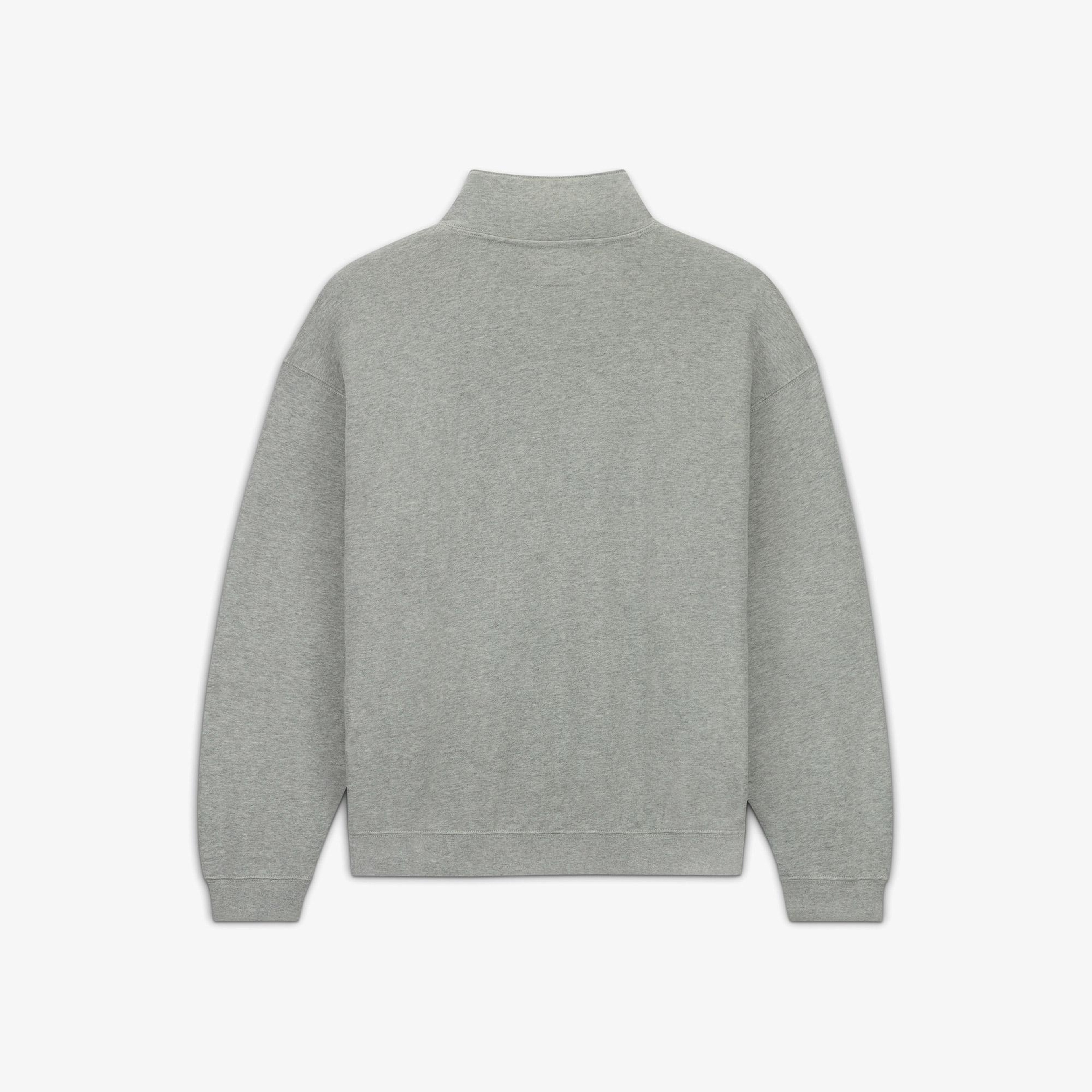 Converse Erkek Loose Fit Yarım Fermuarlı Gri Sweatshirt