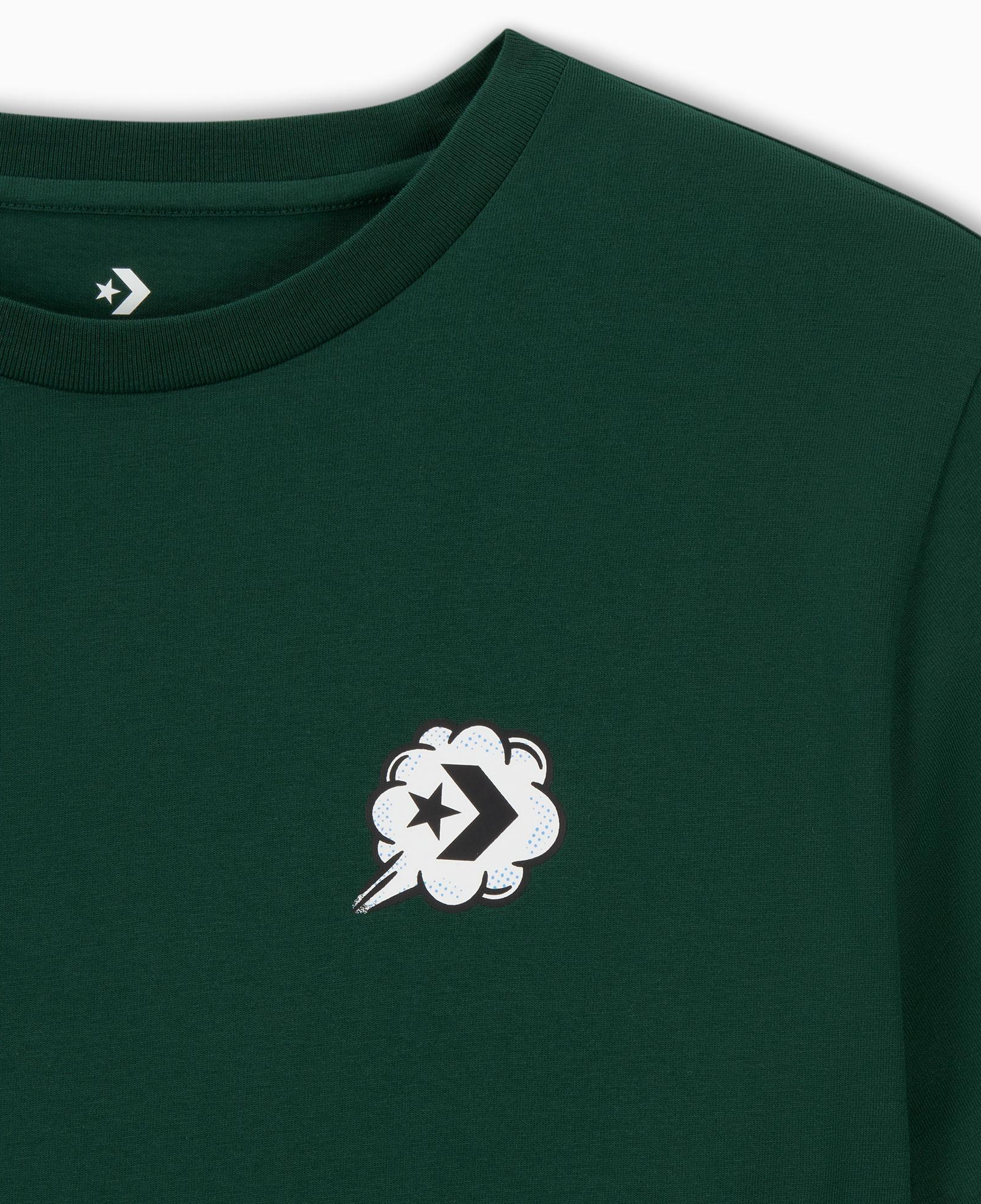 Converse Classic Erkek Grafik Baskılı Yeşil T-Shirt
