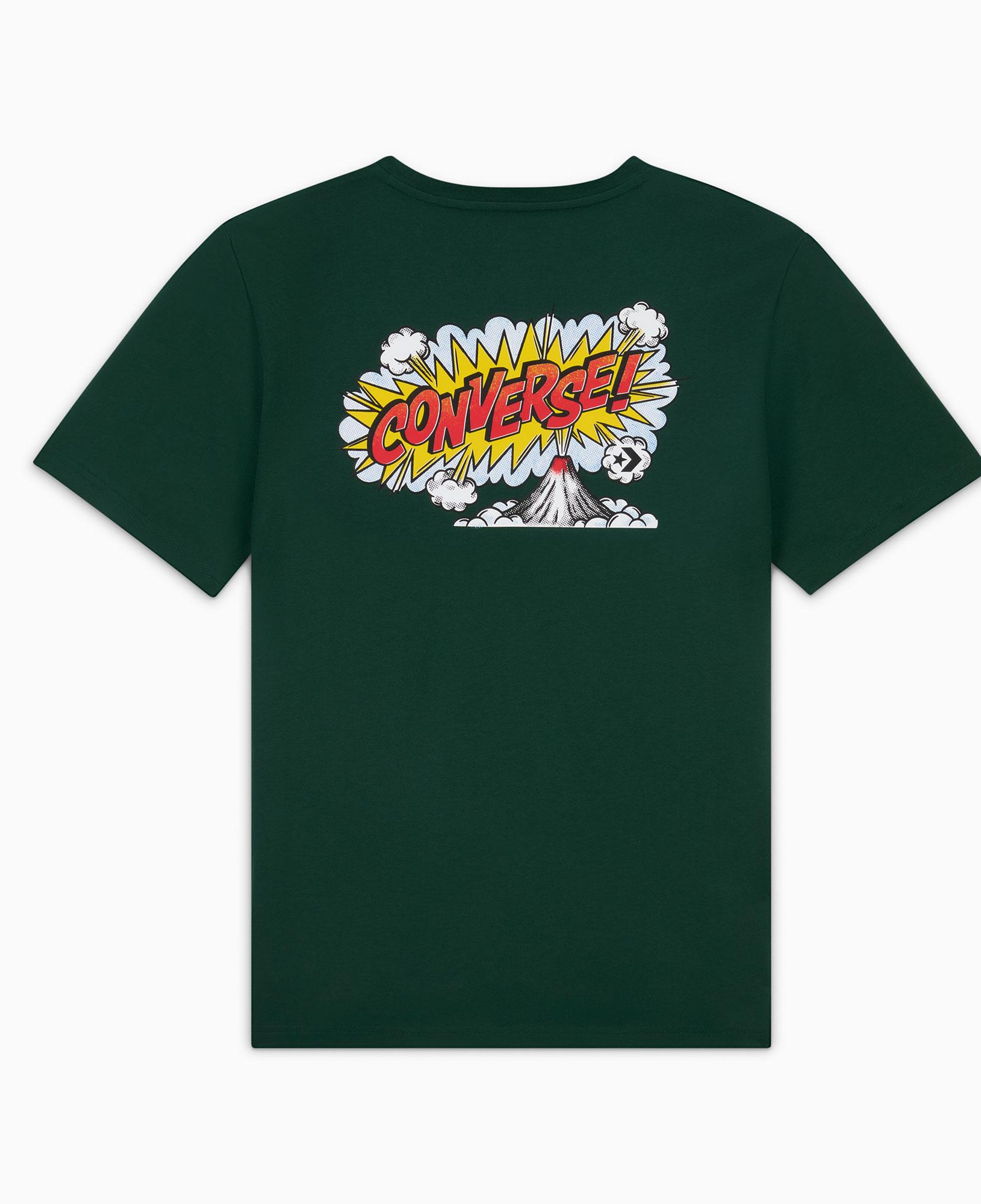 Converse Classic Erkek Grafik Baskılı Yeşil T-Shirt