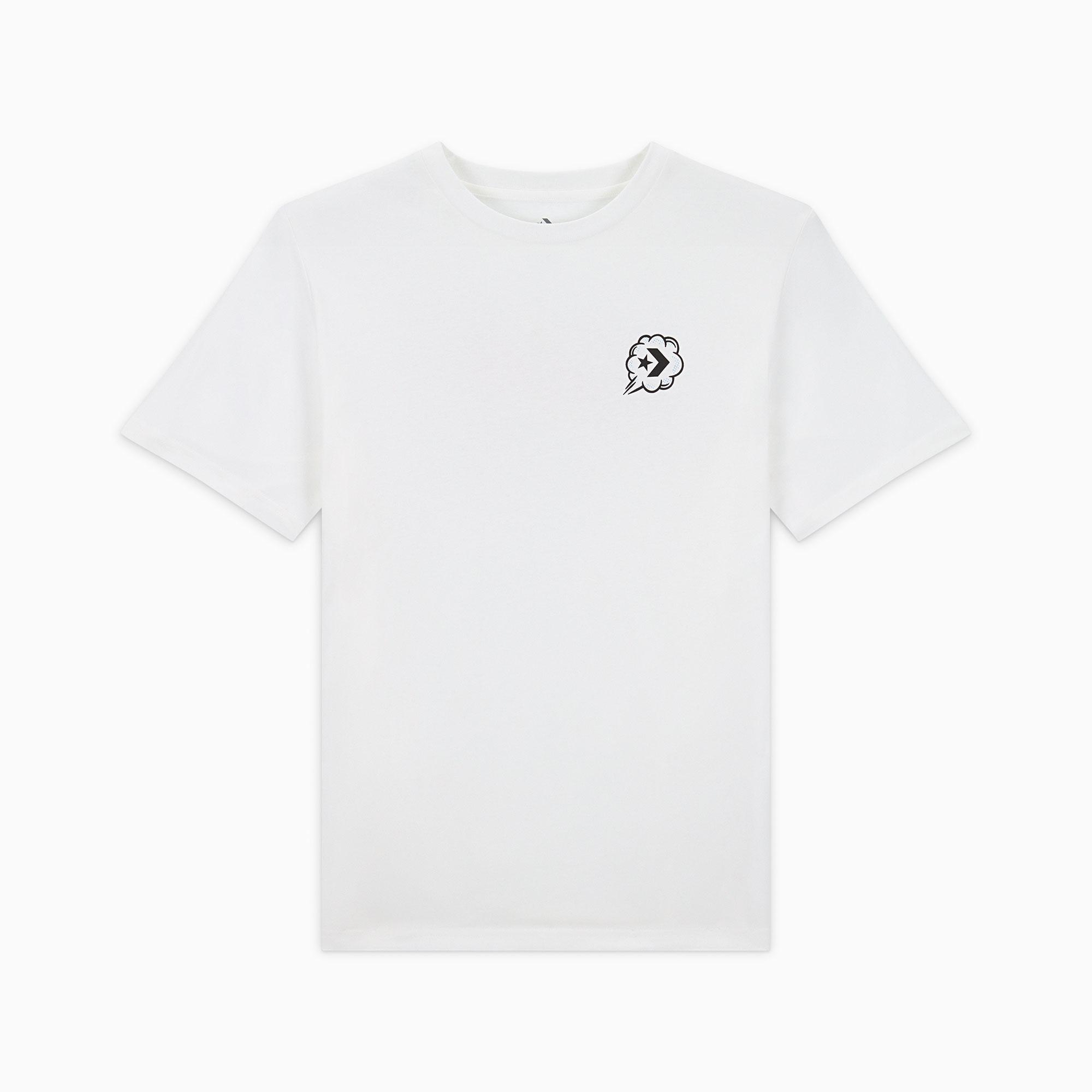 Converse Classic Erkek Grafik Baskılı Beyaz T-Shirt