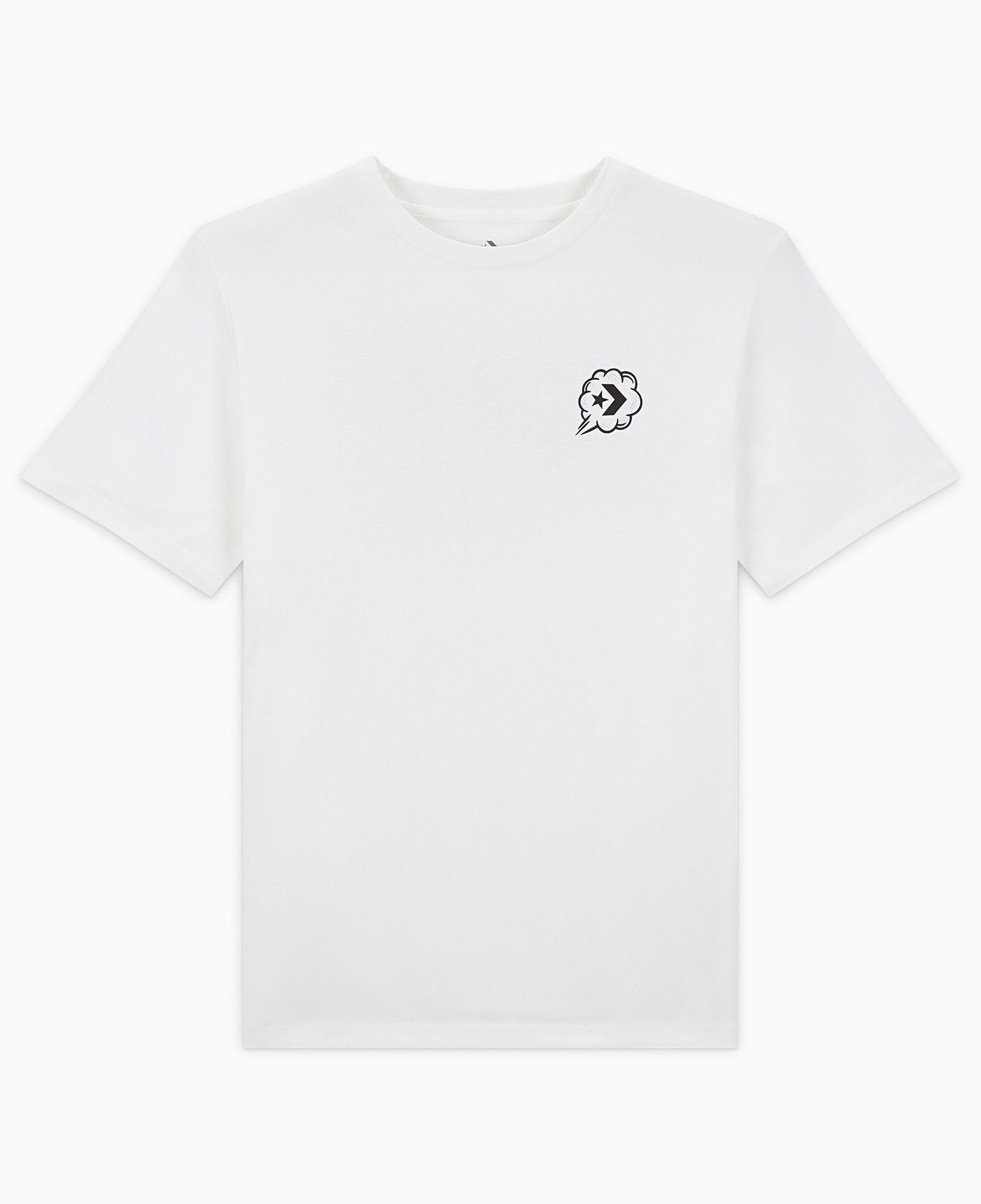 Converse Classic Erkek Grafik Baskılı Beyaz T-Shirt