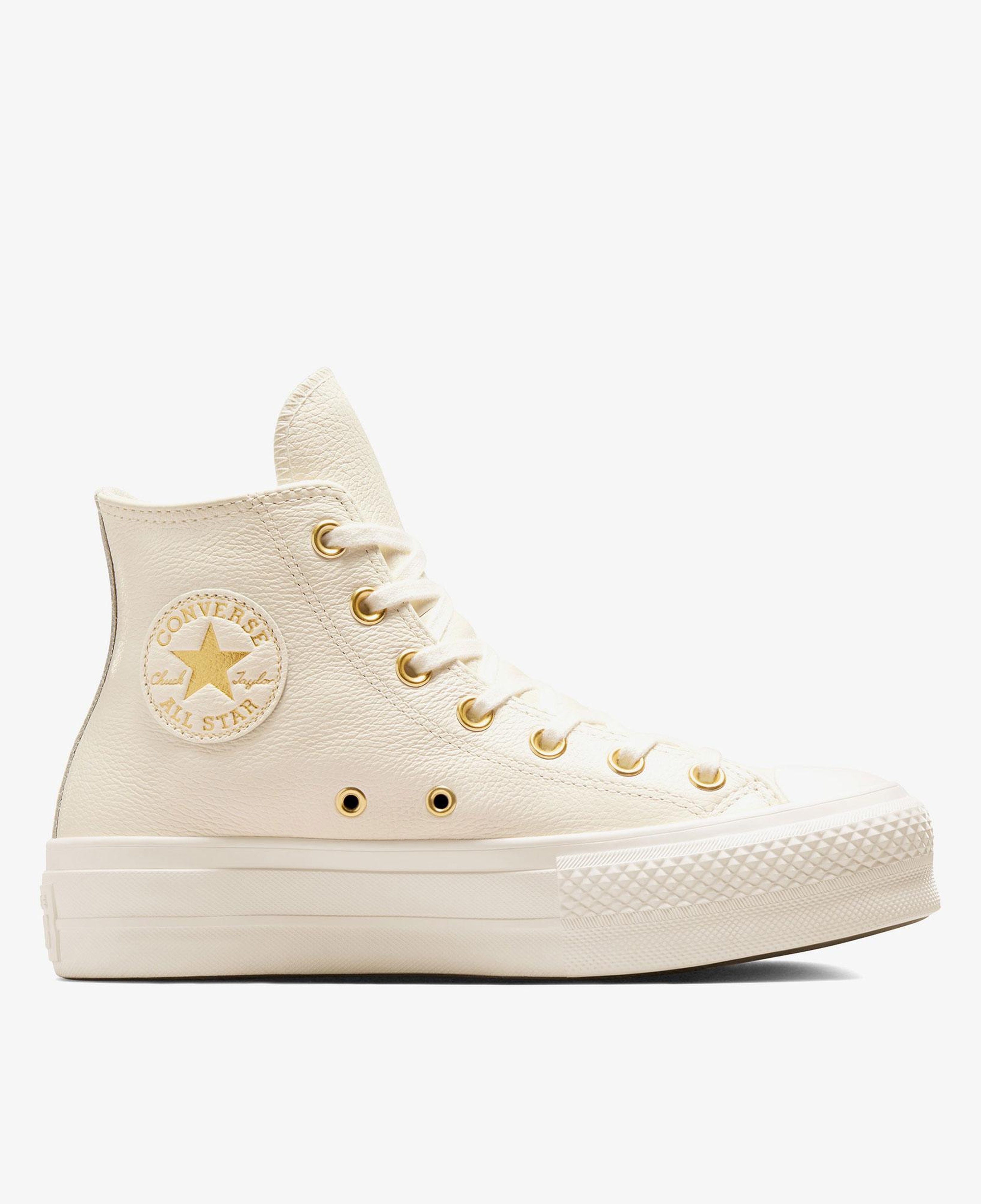 Converse Chuck Taylor All Star Lift Kadın Krem Deri Sneaker