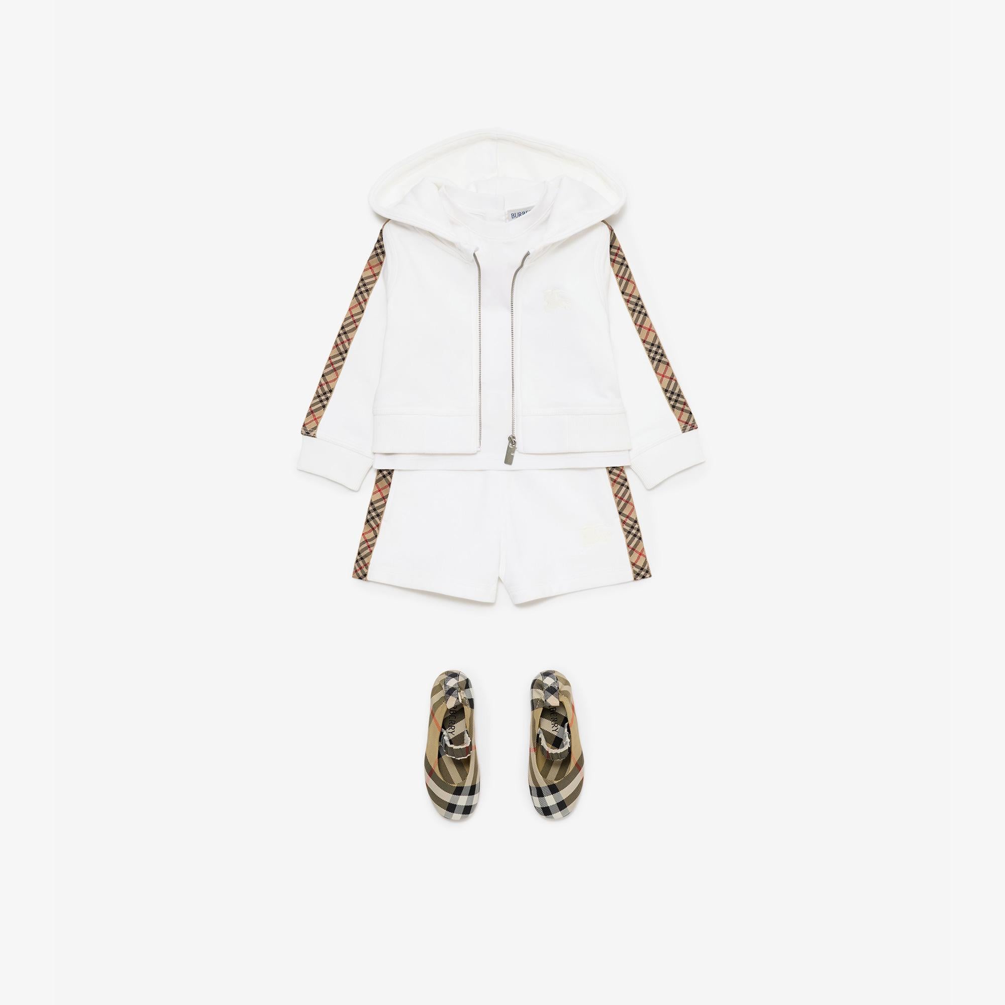Burberry Çocuk Beyaz Hoodie