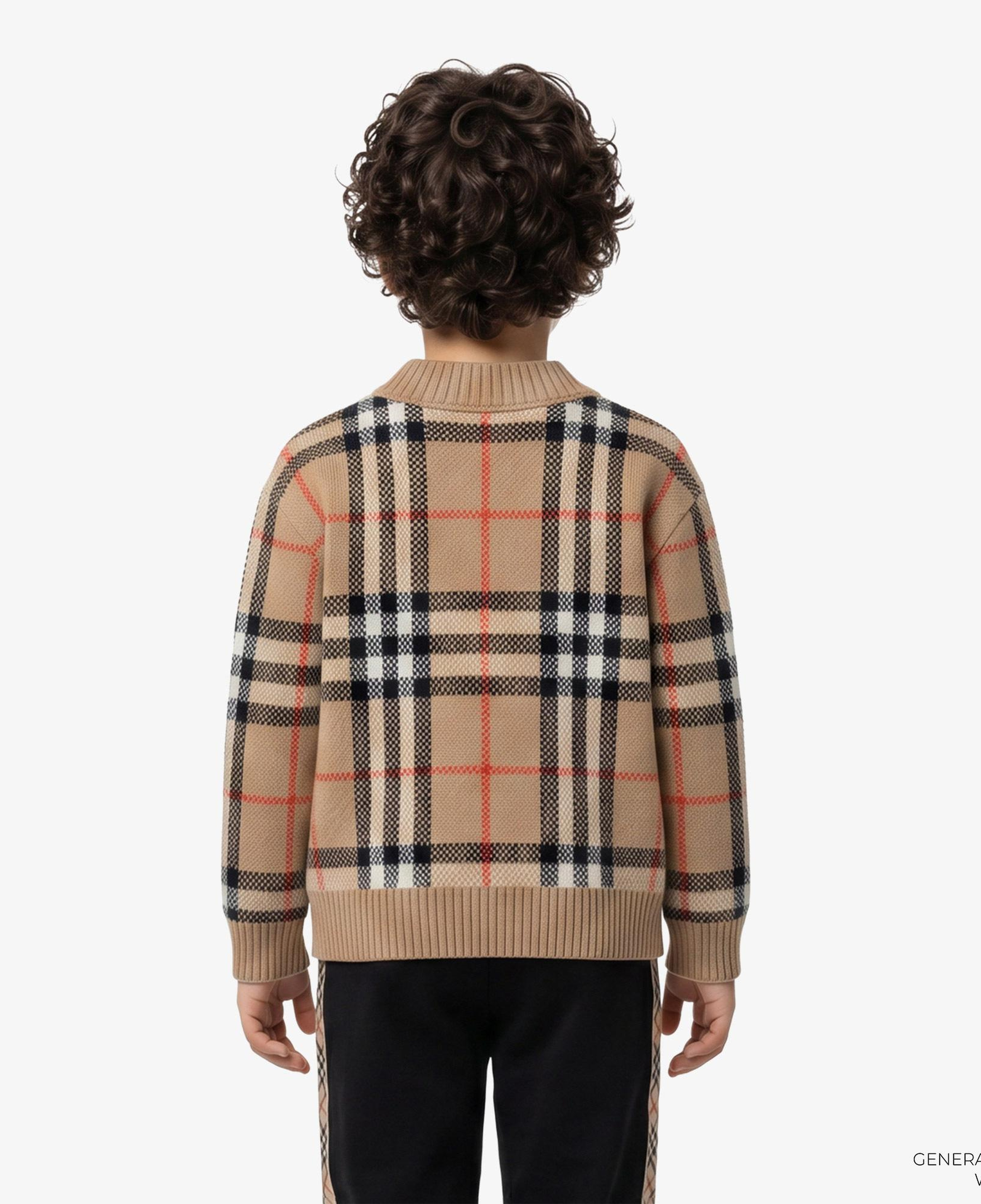 Burberry Jenton Check Cardı Çocuk Bej Hırka